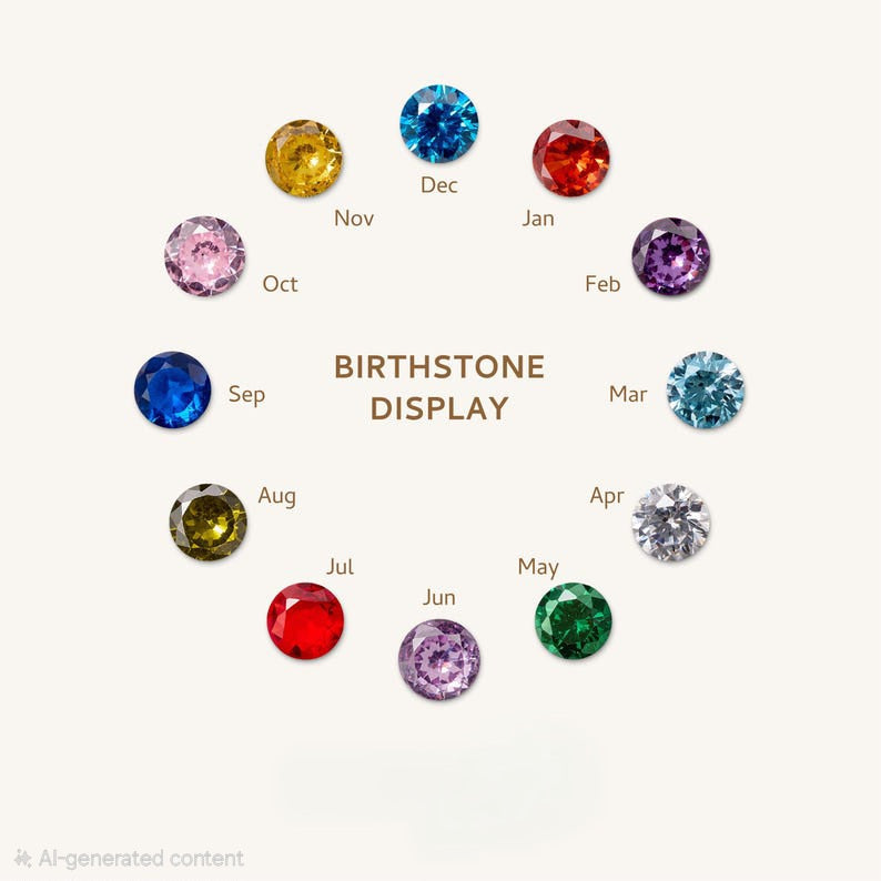 Oval Disc Initial Birthstone Necklace