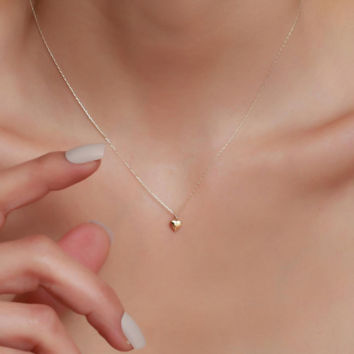 Mini collier cœur massif