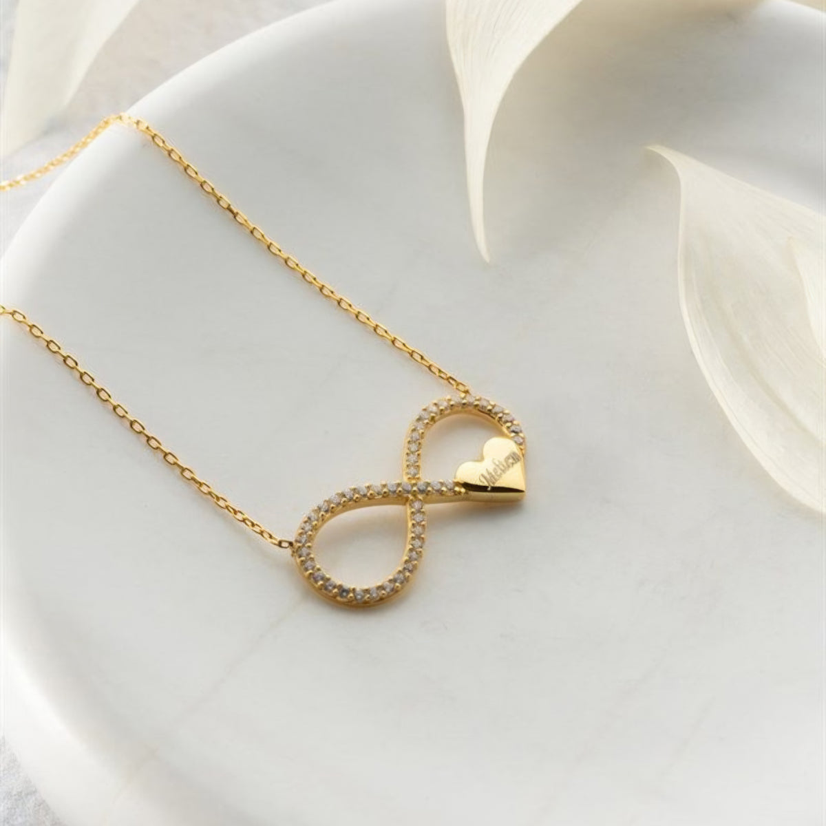 Custom Engraved Infinity Necklace