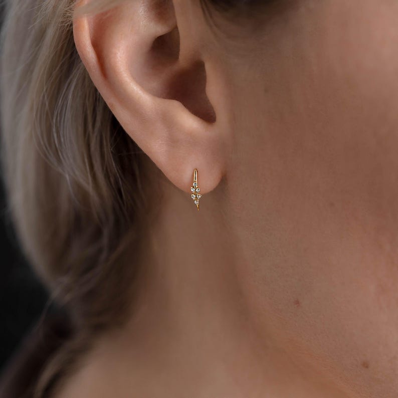 Linear Sparkle Hoops