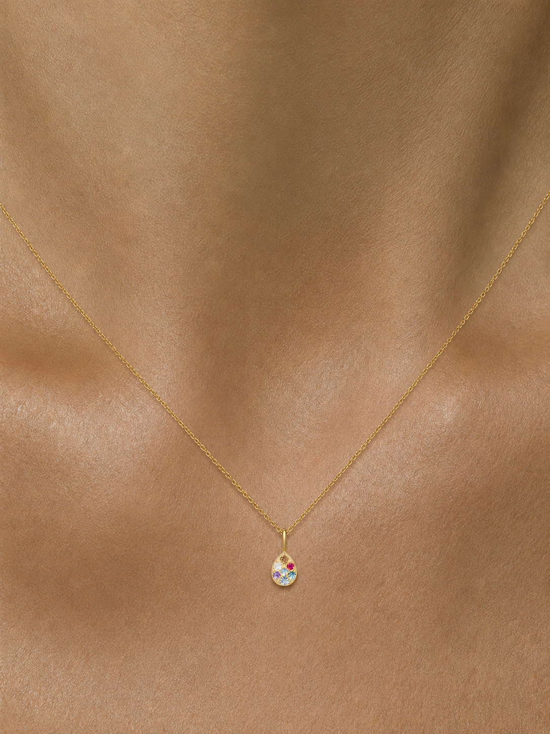 Multicolor Pear Necklace