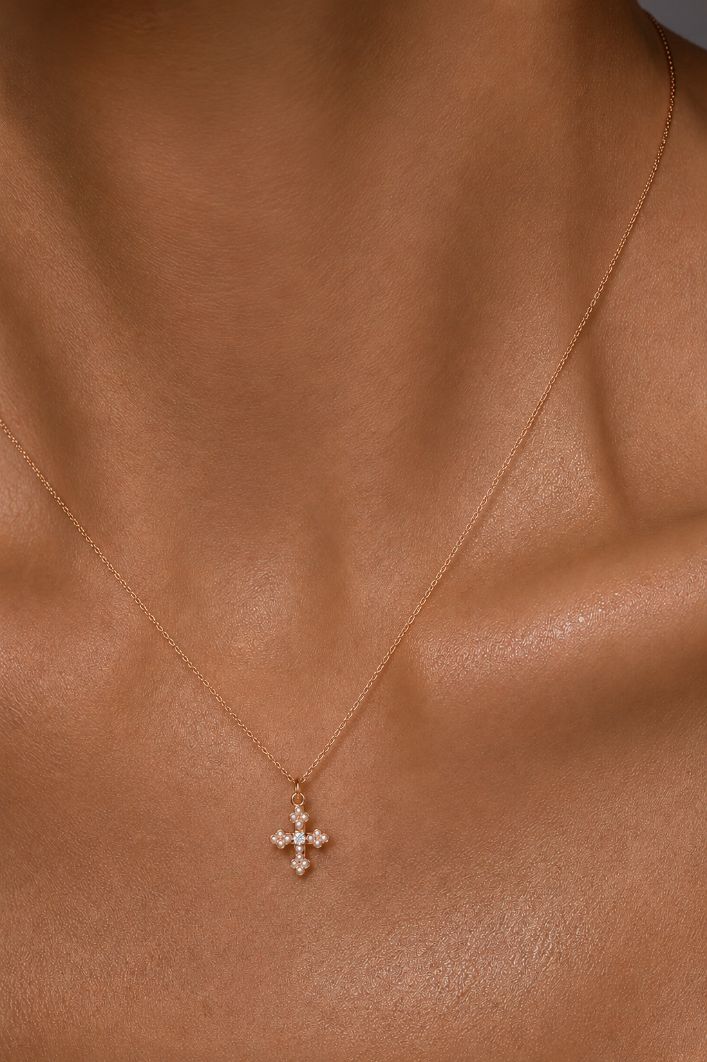 Pearl Cross necklace