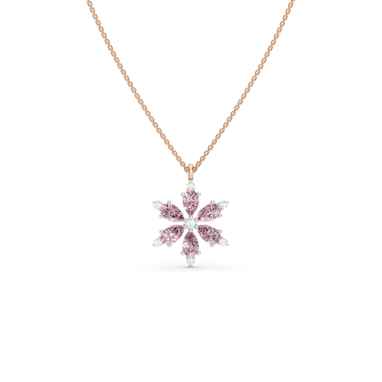 Amythest Snowflake Necklace