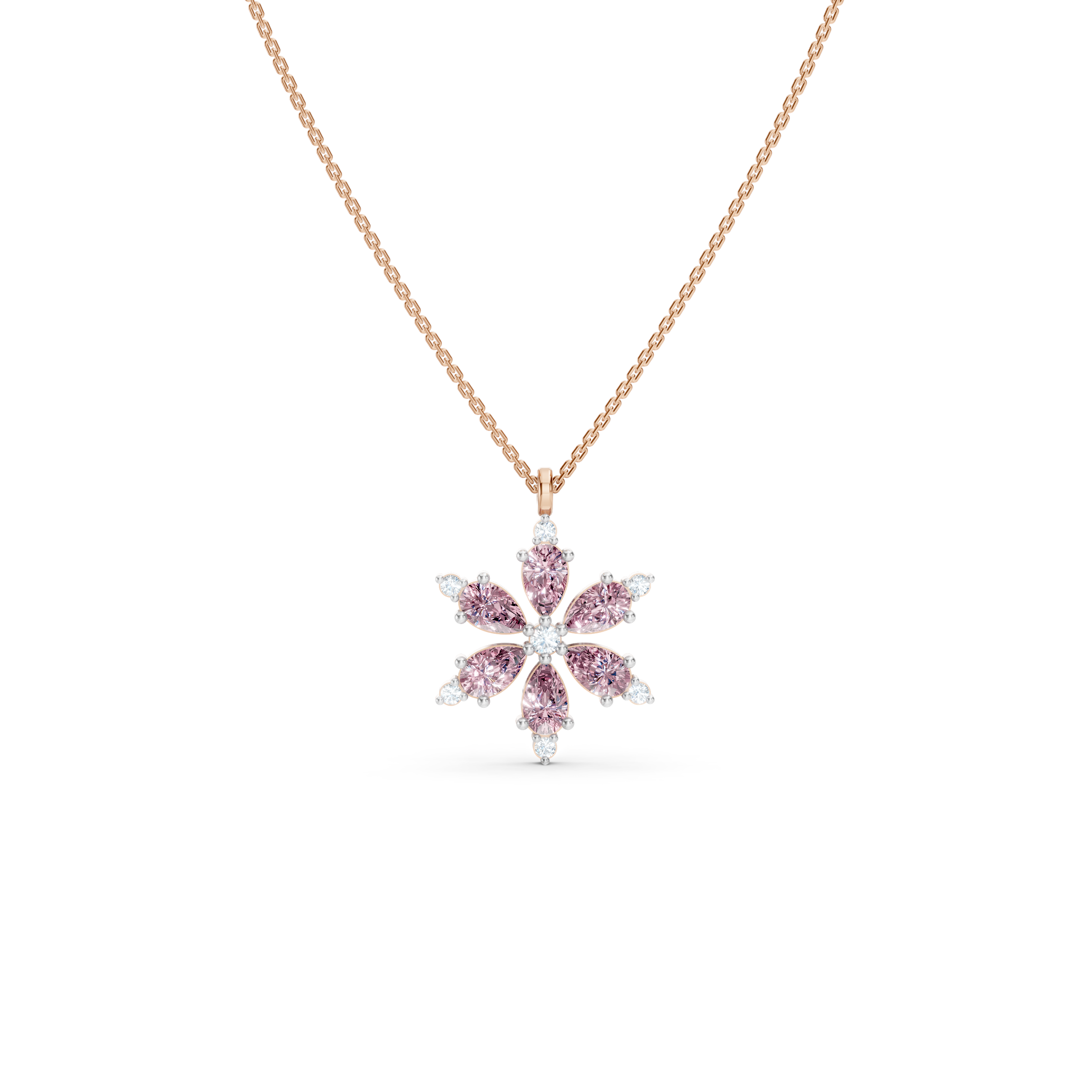 Amythest Snowflake Necklace
