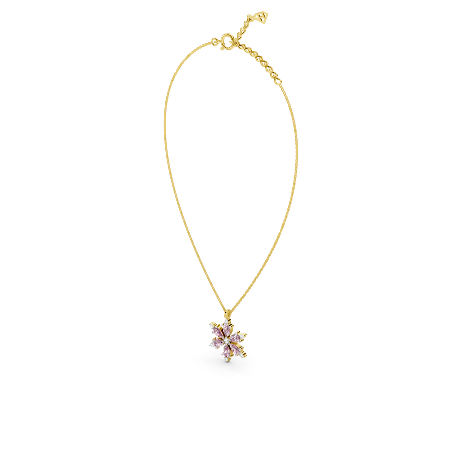 Amythest Snowflake Necklace