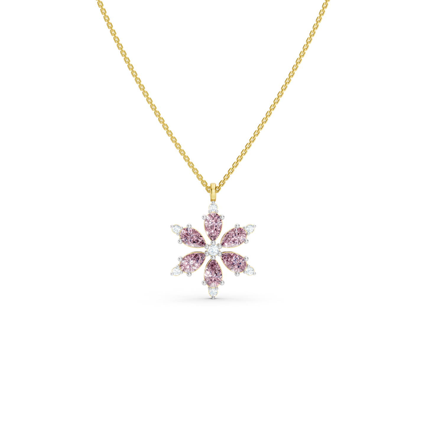 Amythest Snowflake Necklace