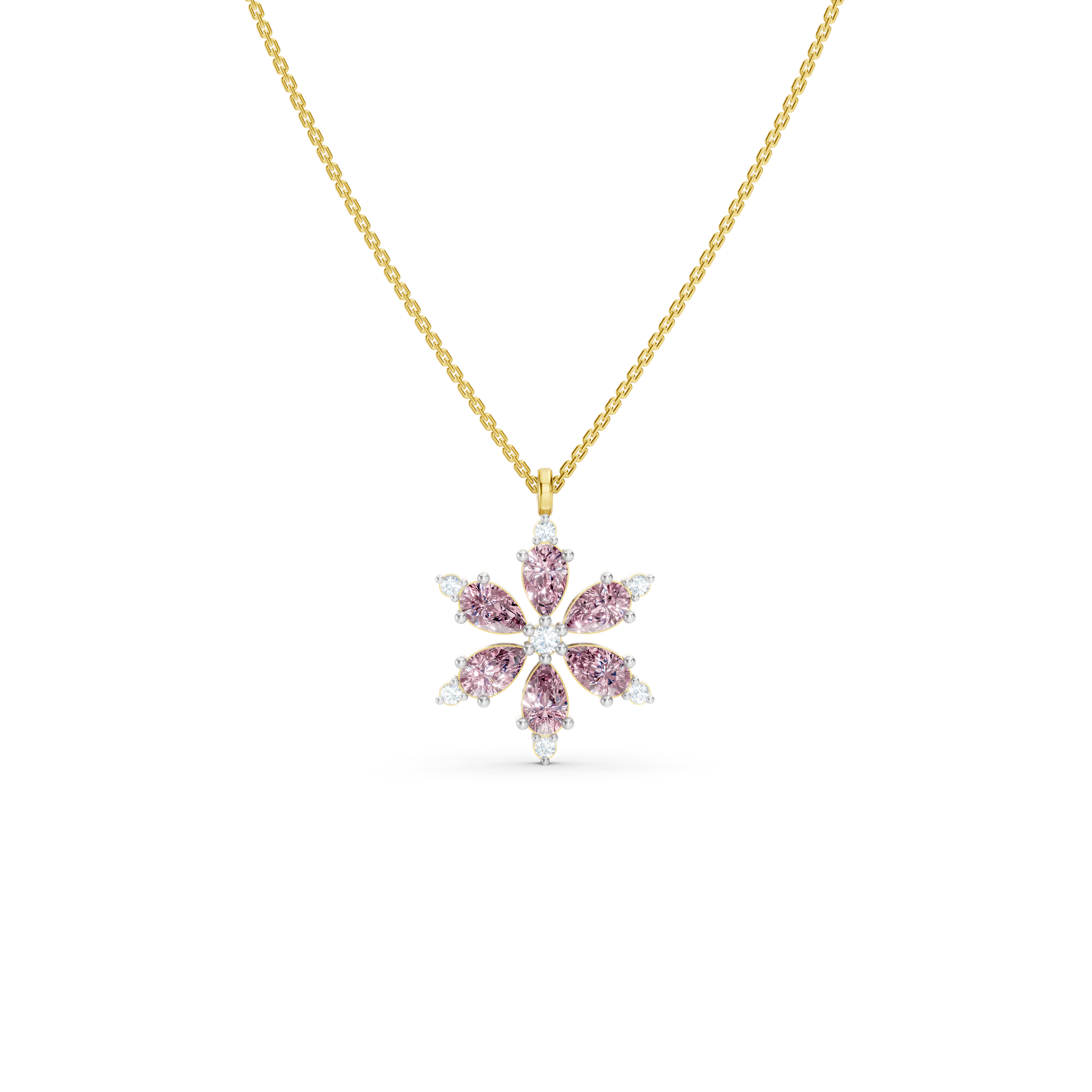 Amythest Snowflake Necklace