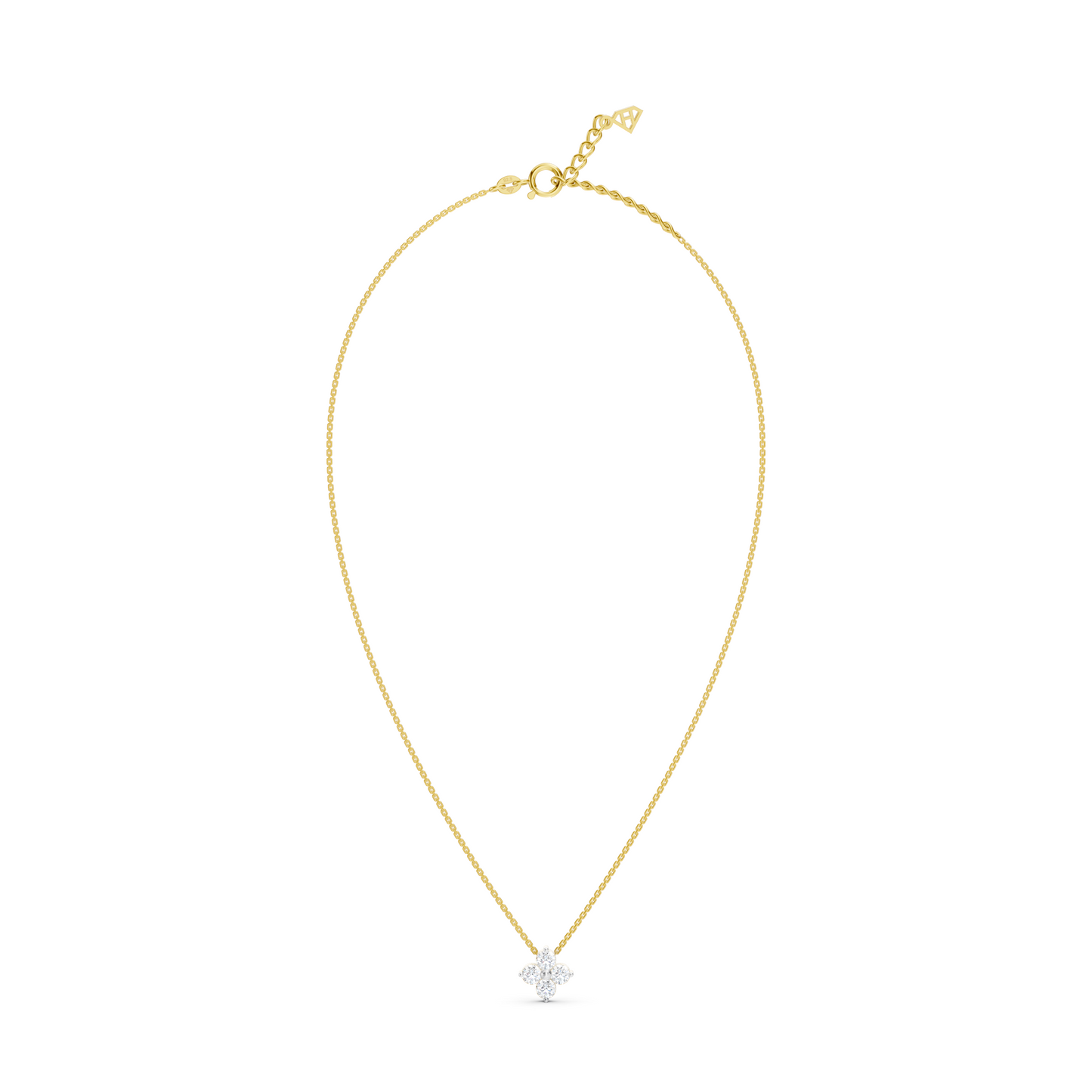 Collier Fleur 4 Diamants