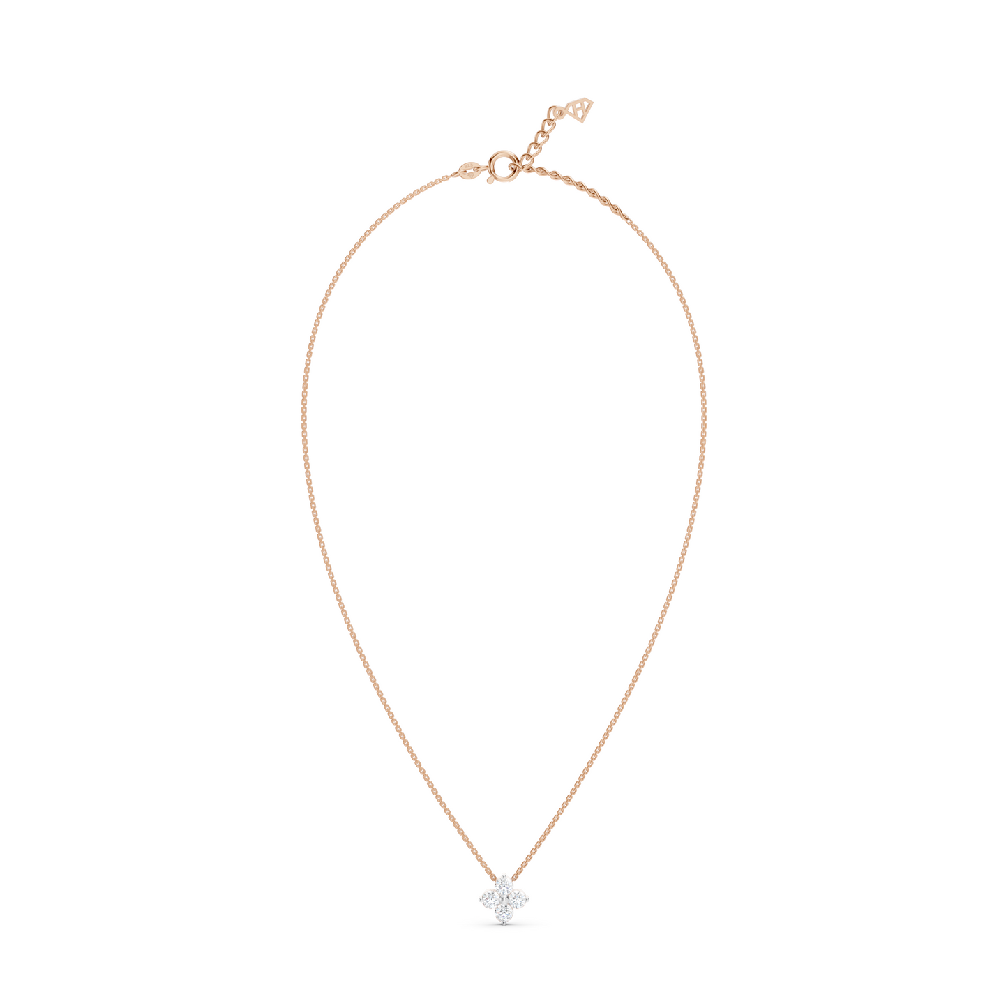 Collier Fleur 4 Diamants