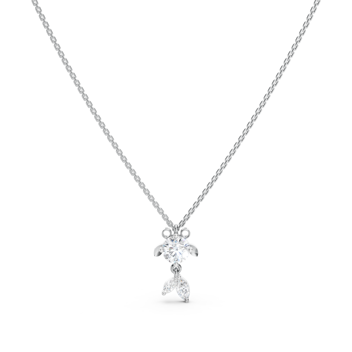 Solitaire Fish Necklace