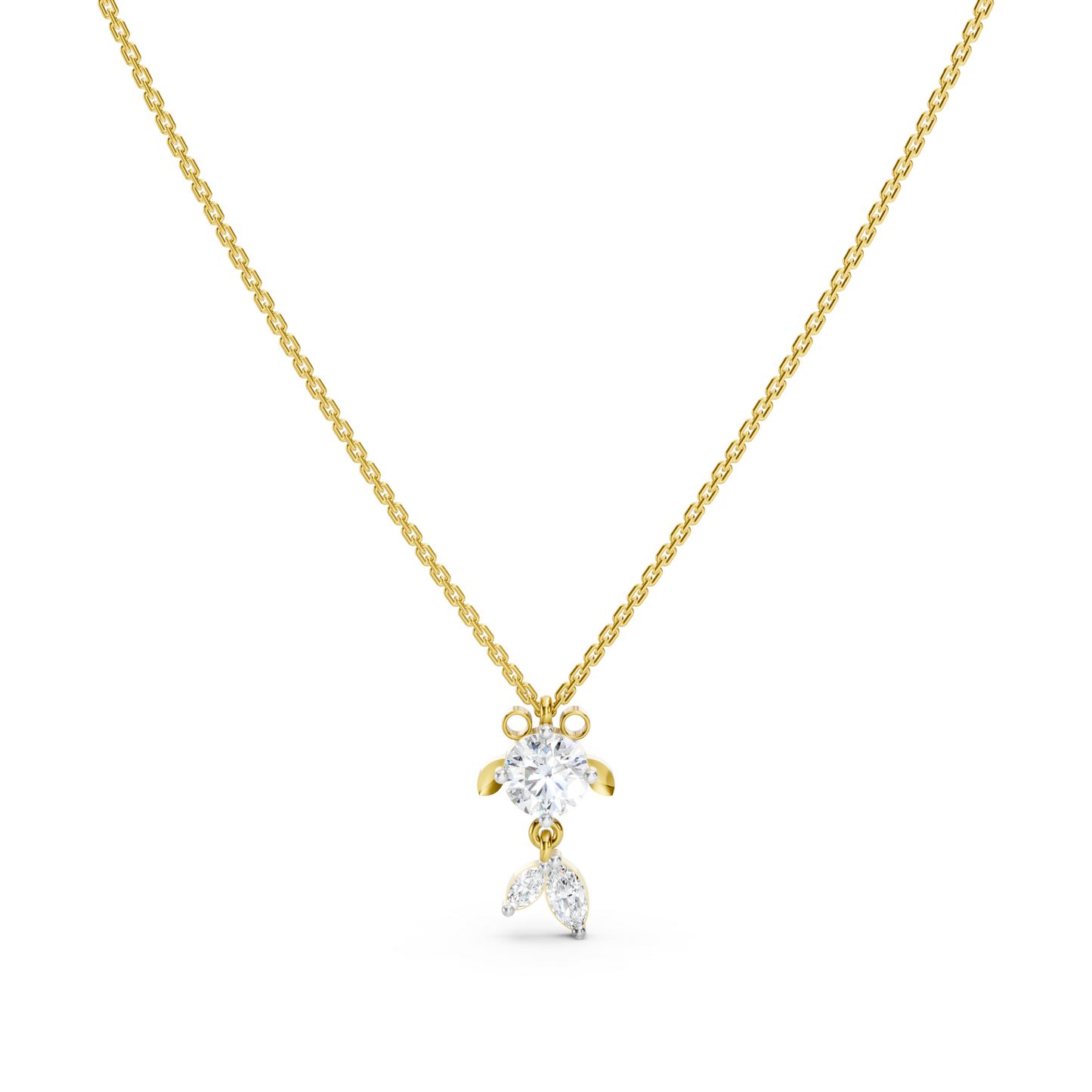 Solitaire Fish Necklace