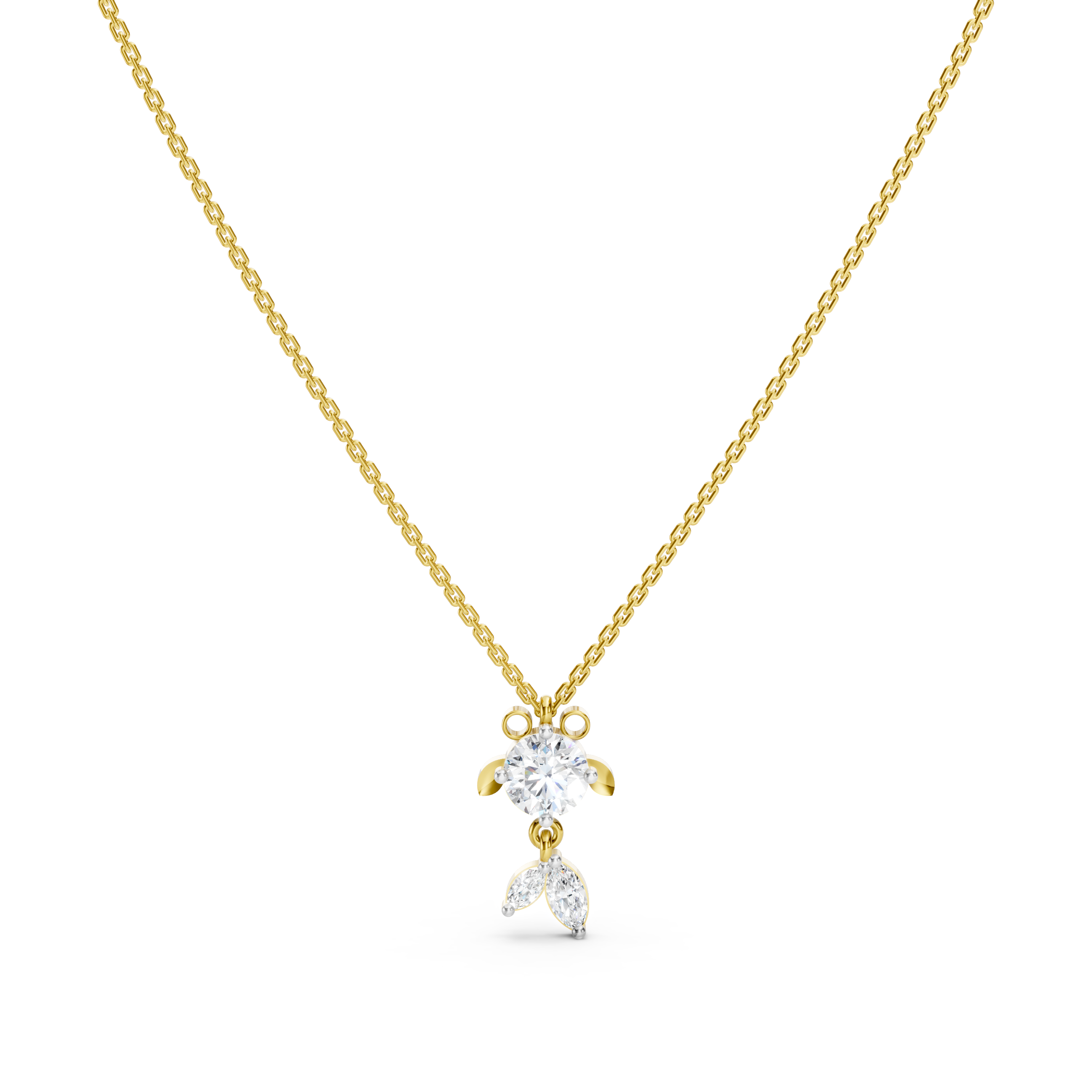 Solitaire Fish Necklace