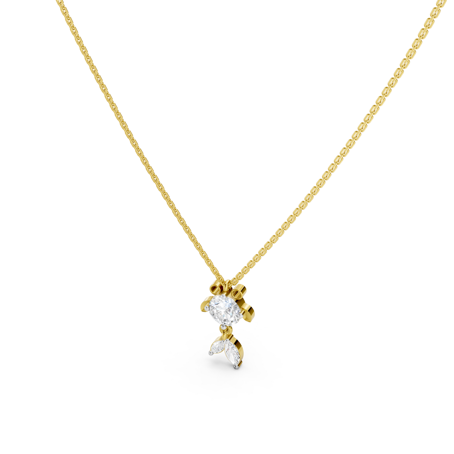 Solitaire Fish Necklace
