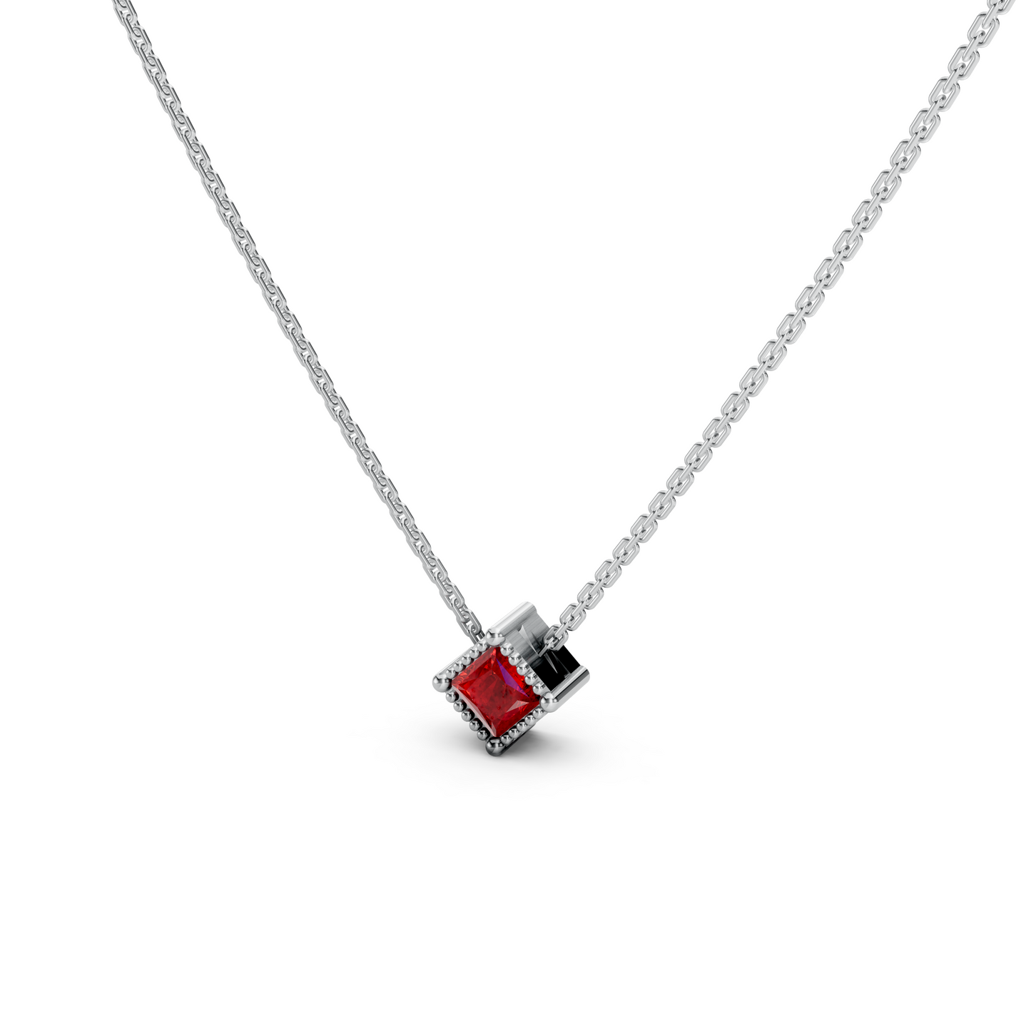 Dainty Pink Gemstone Necklace