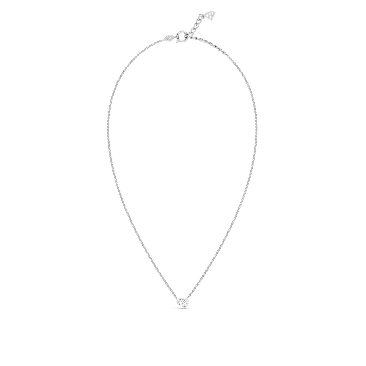 3 asymmetrical Diamond necklace