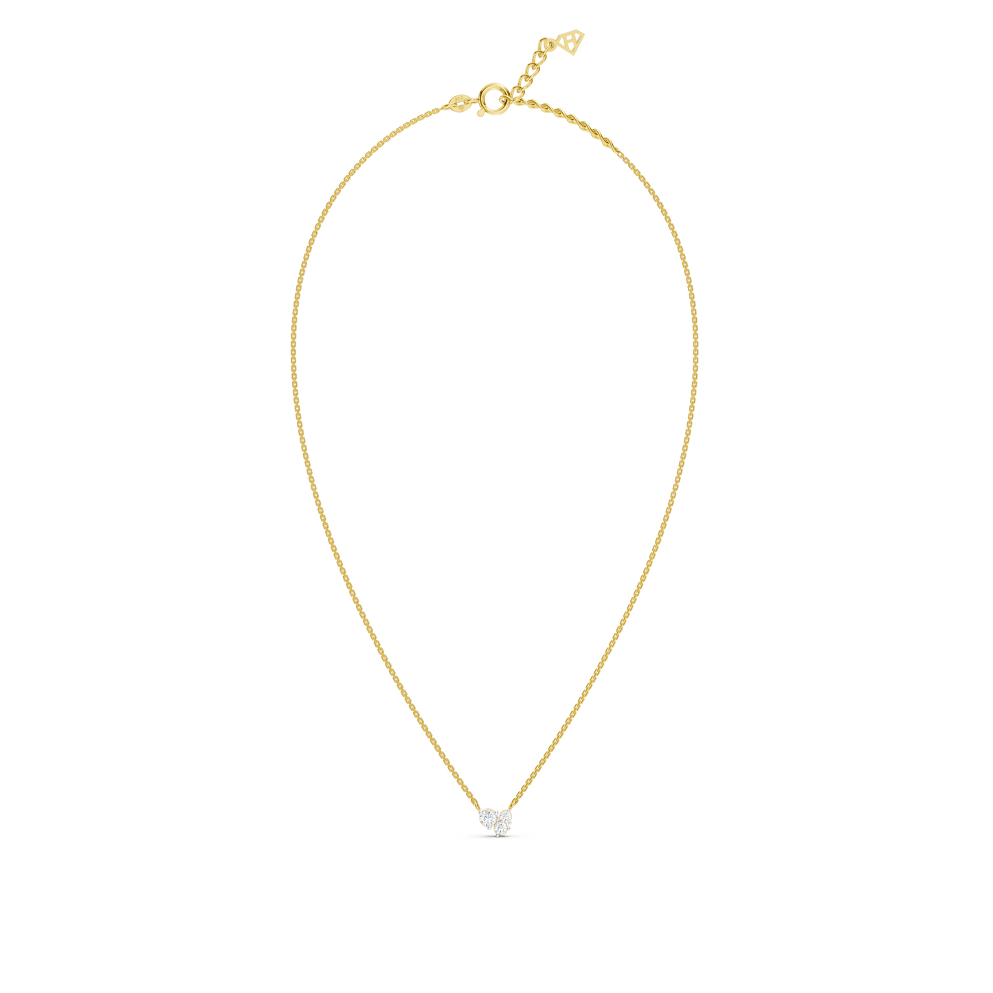 3 asymmetrical Diamond necklace