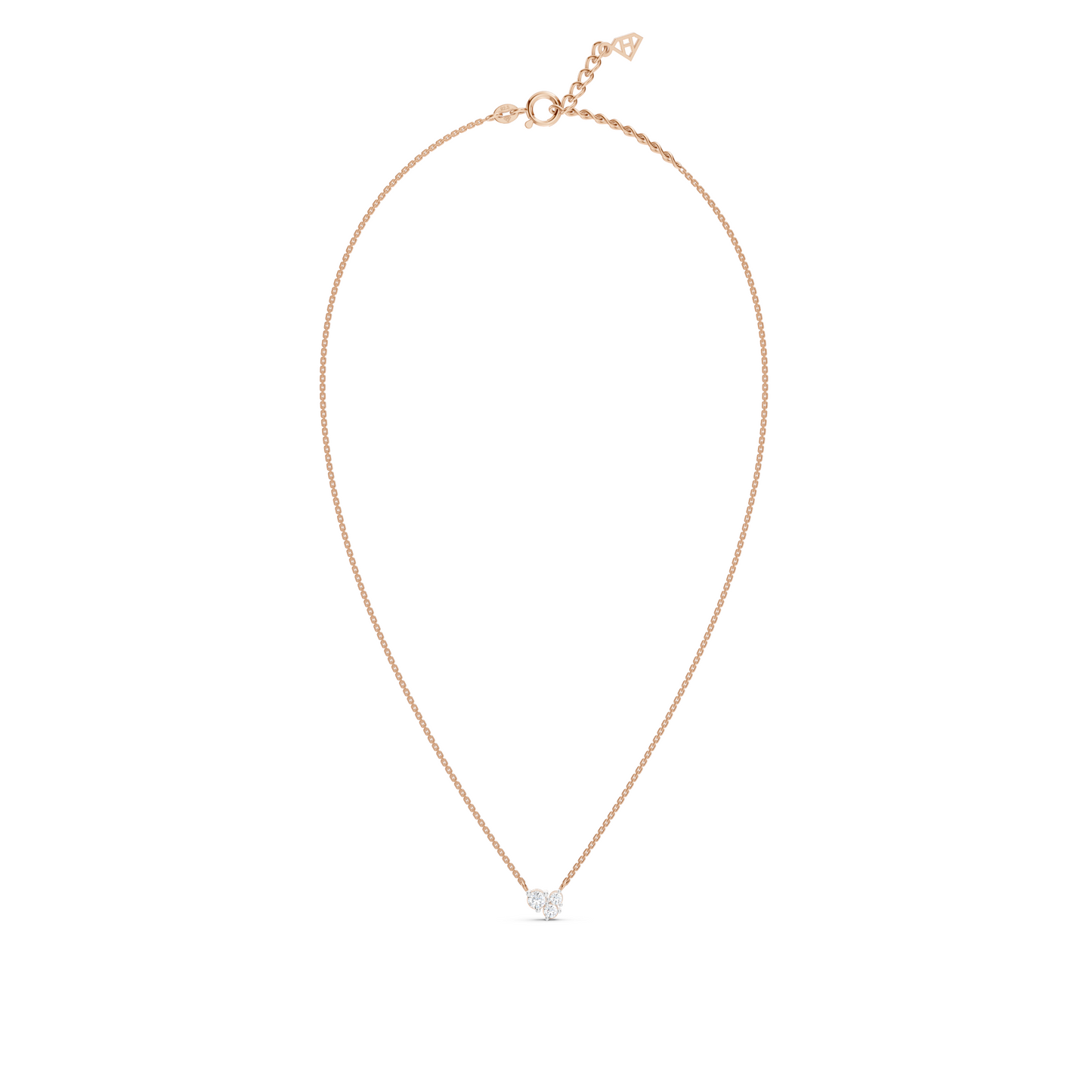 3 asymmetrical Diamond necklace