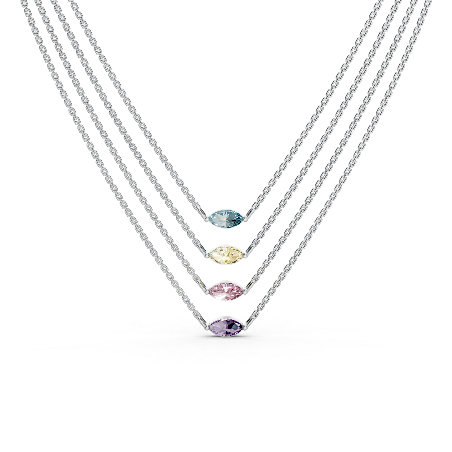 Colorful Marquis necklace