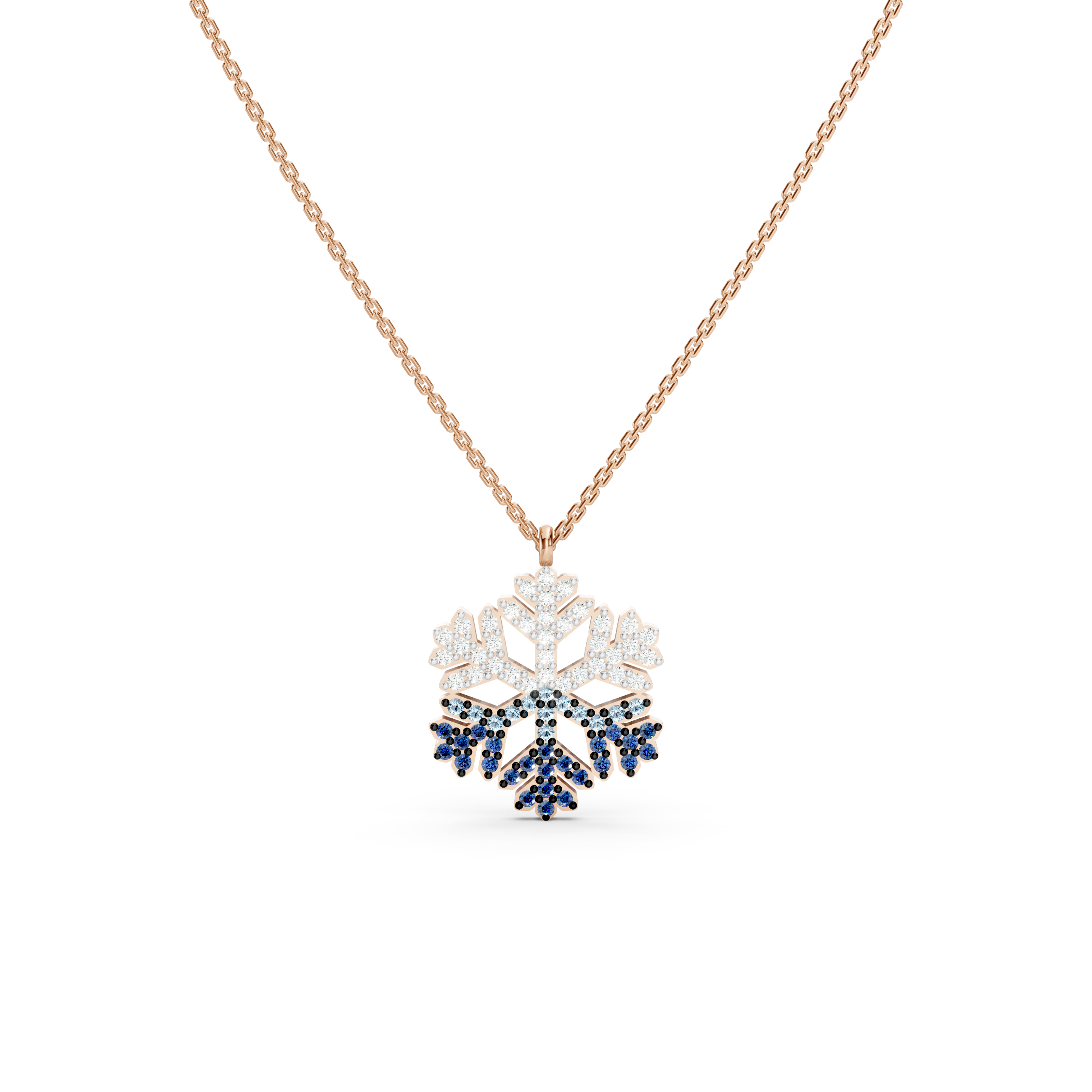 Blue Snowflake Necklace