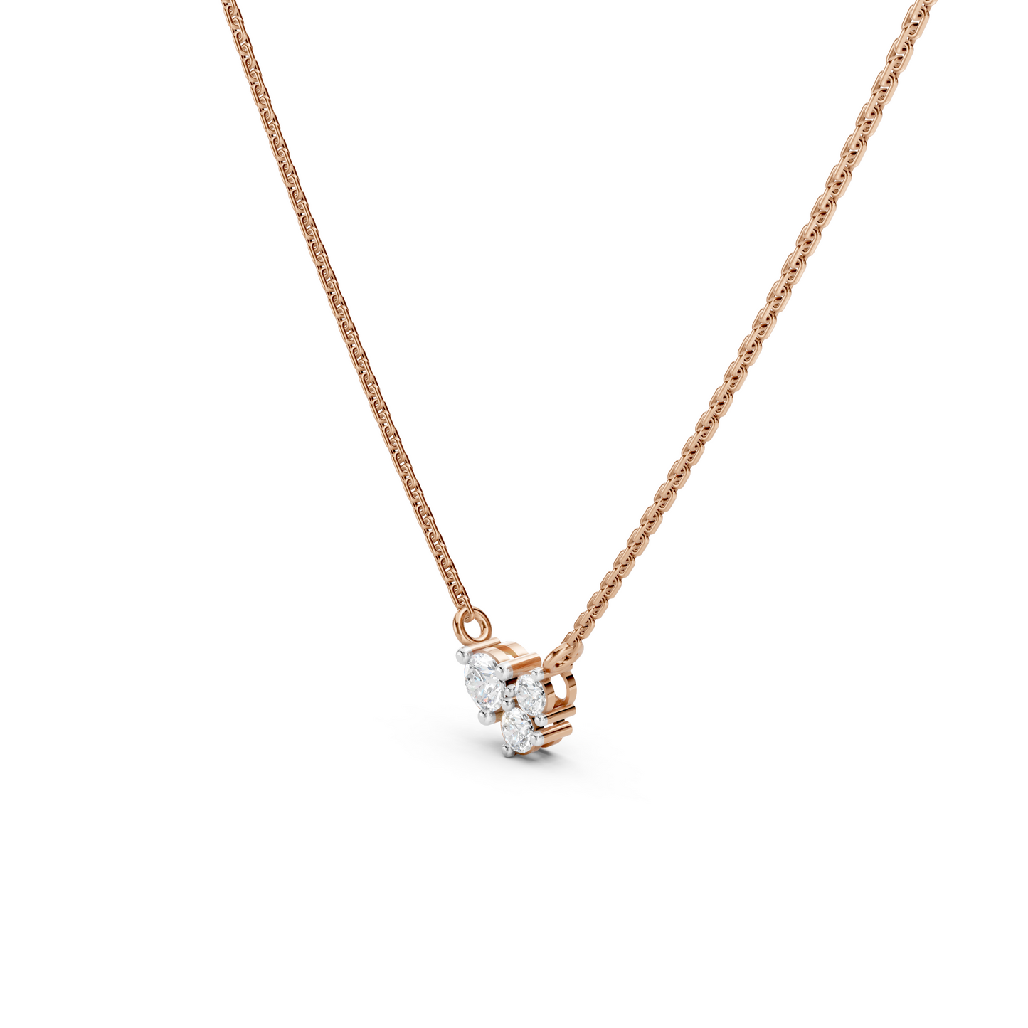 3 asymmetrical Diamond necklace