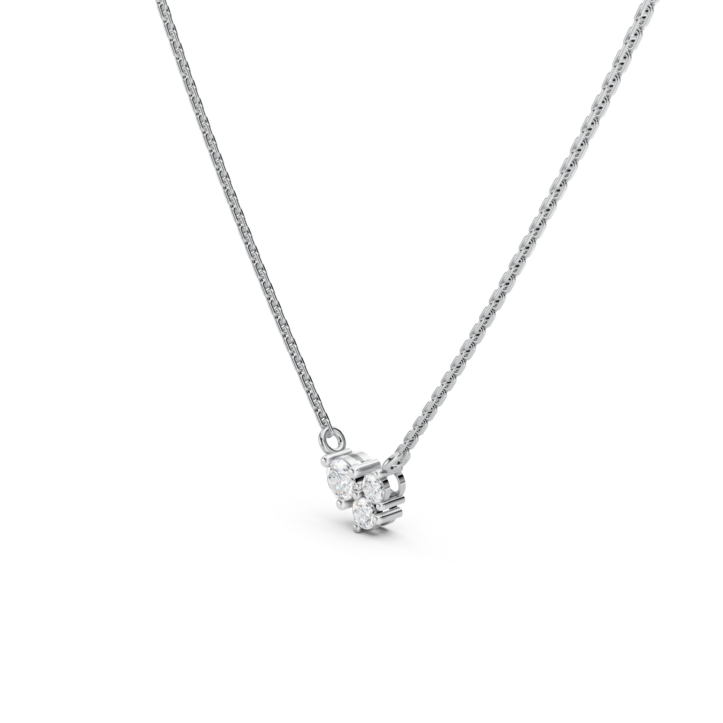 3 asymmetrical Diamond necklace