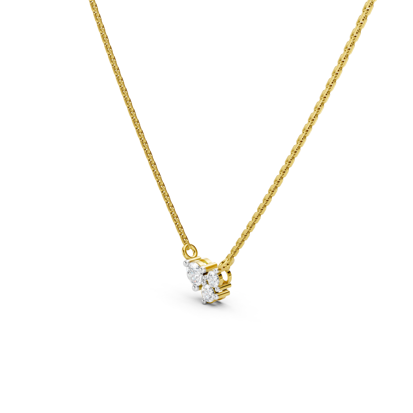 3 asymmetrical Diamond necklace
