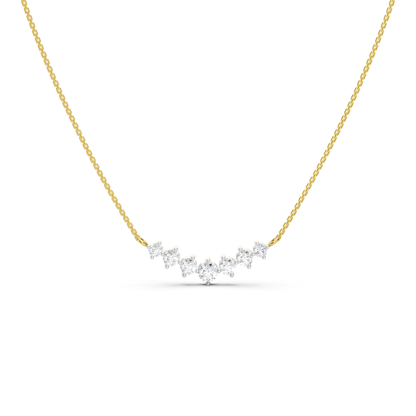 Dainty Curve Diamond Necklace