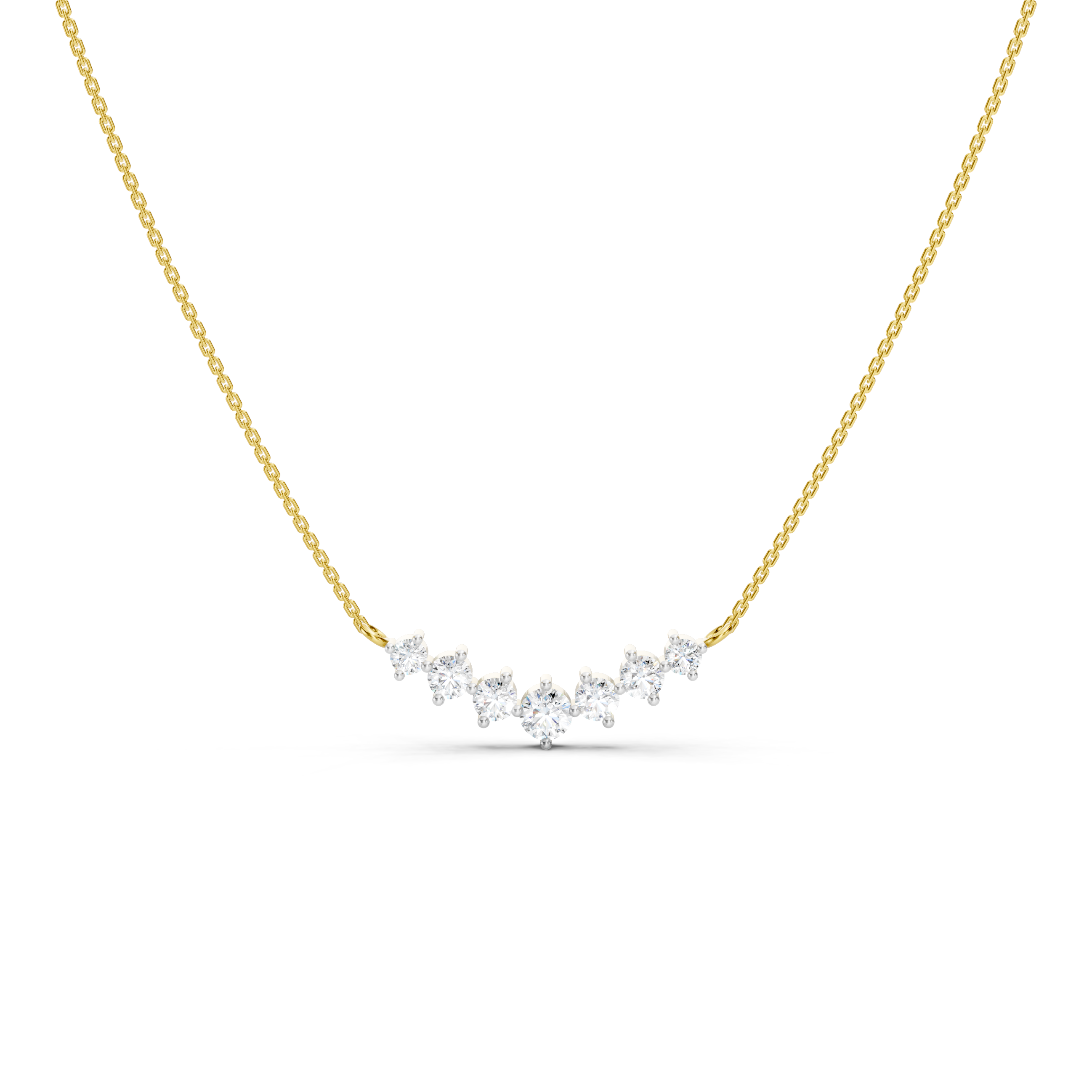 Dainty Curve Diamond Necklace