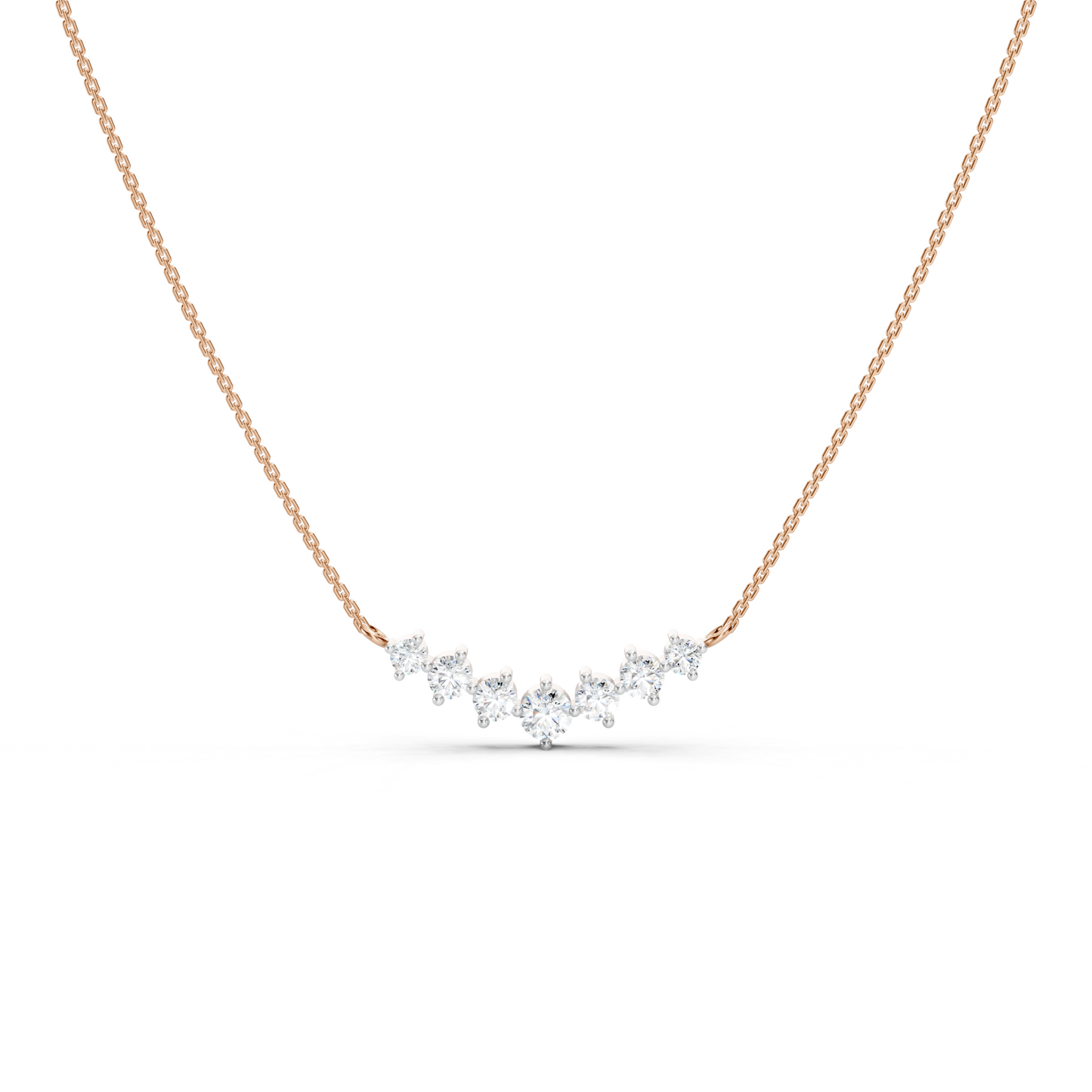 Dainty Curve Diamond Necklace