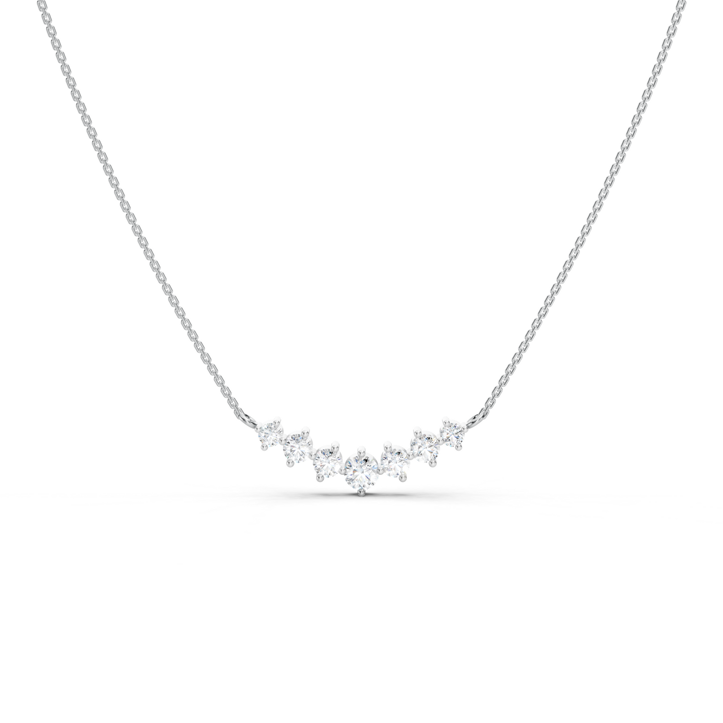 Dainty Curve Diamond Necklace