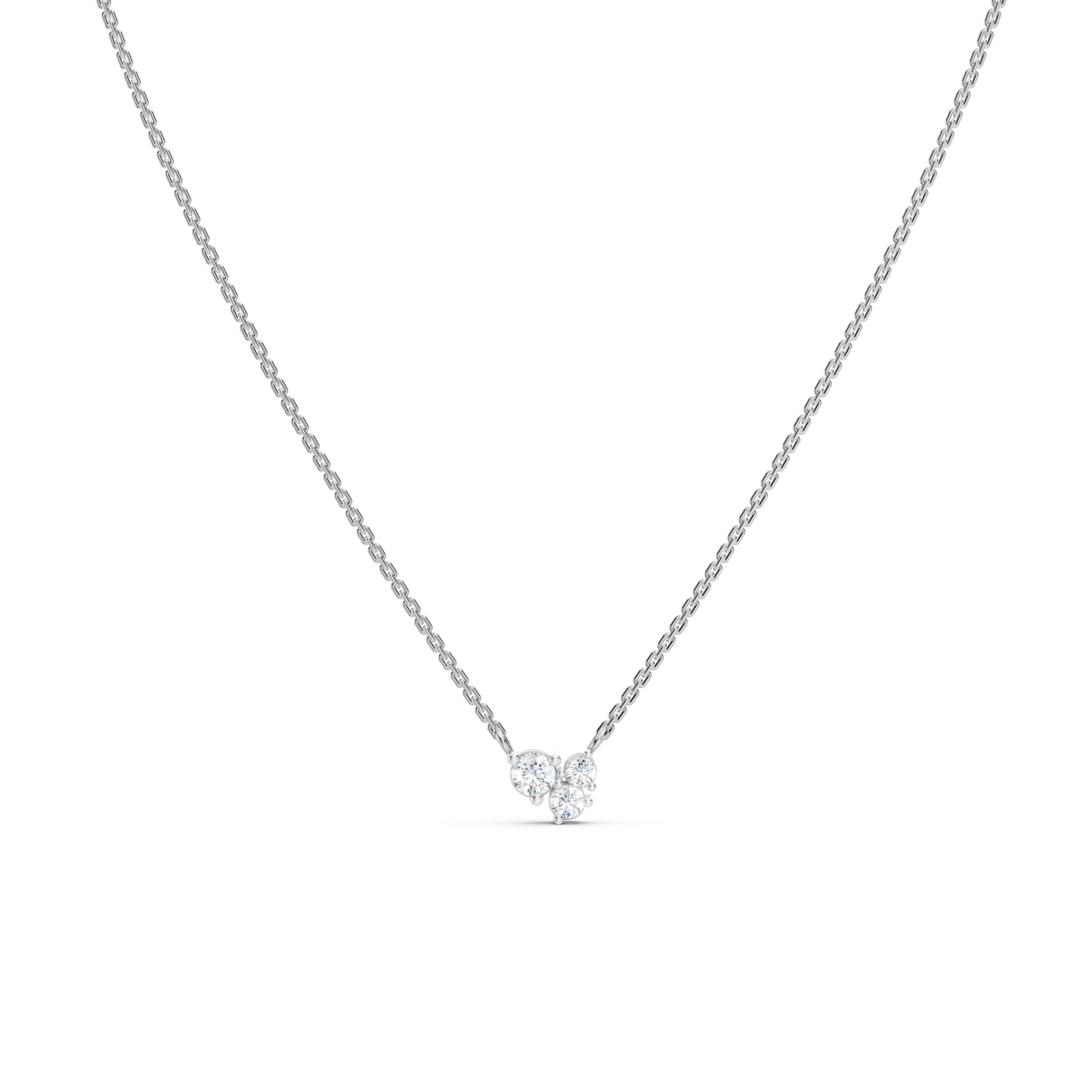 3 asymmetrical Diamond necklace