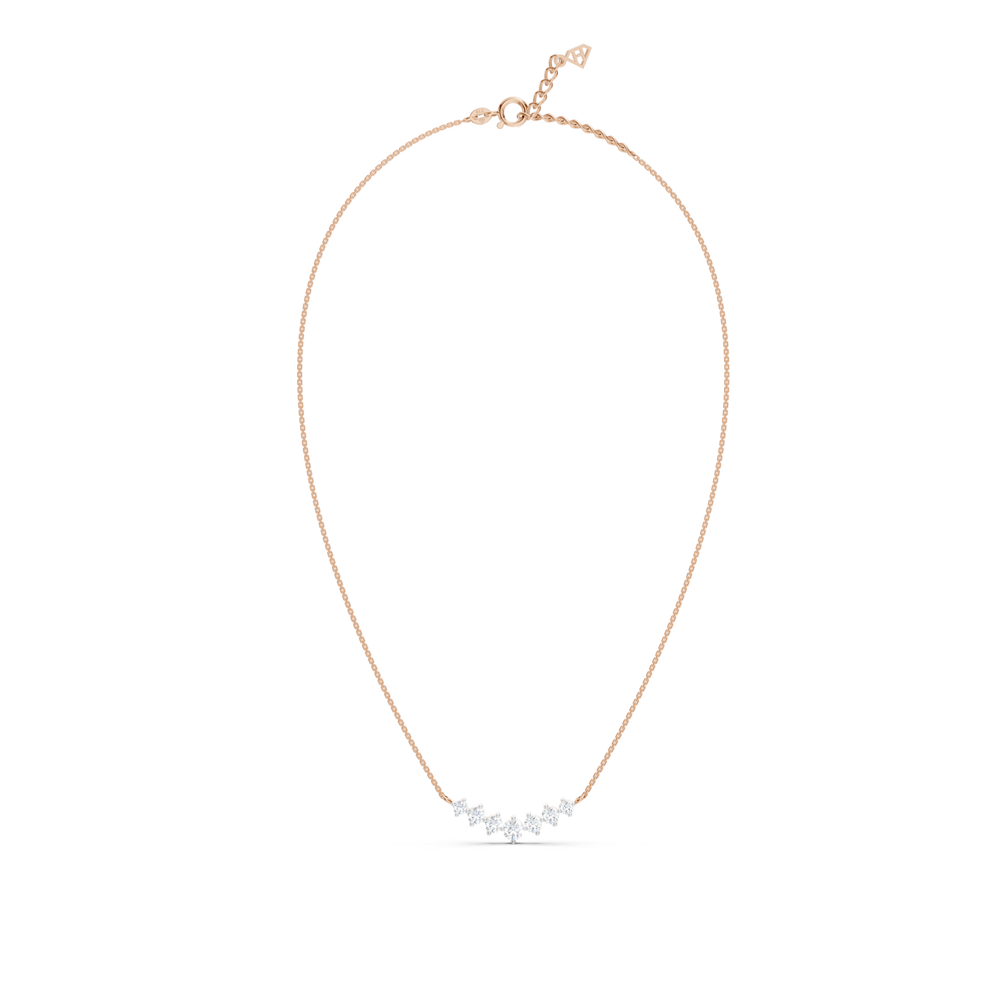 Dainty Curve Diamond Necklace