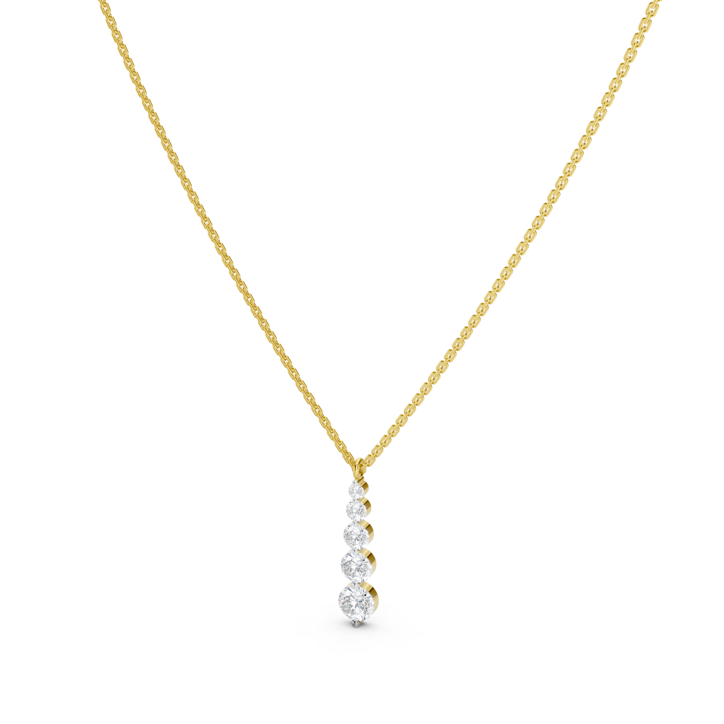 Collier 5 diamants