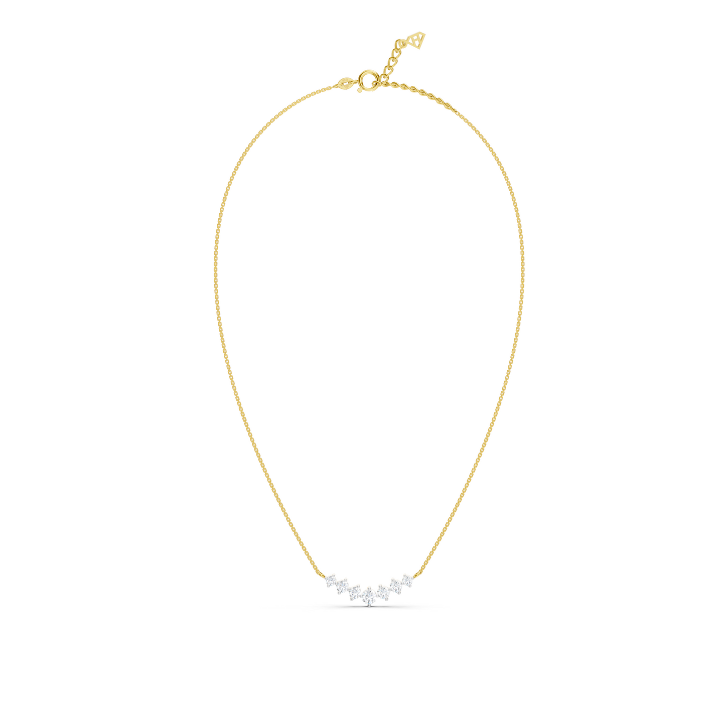 Dainty Curve Diamond Necklace
