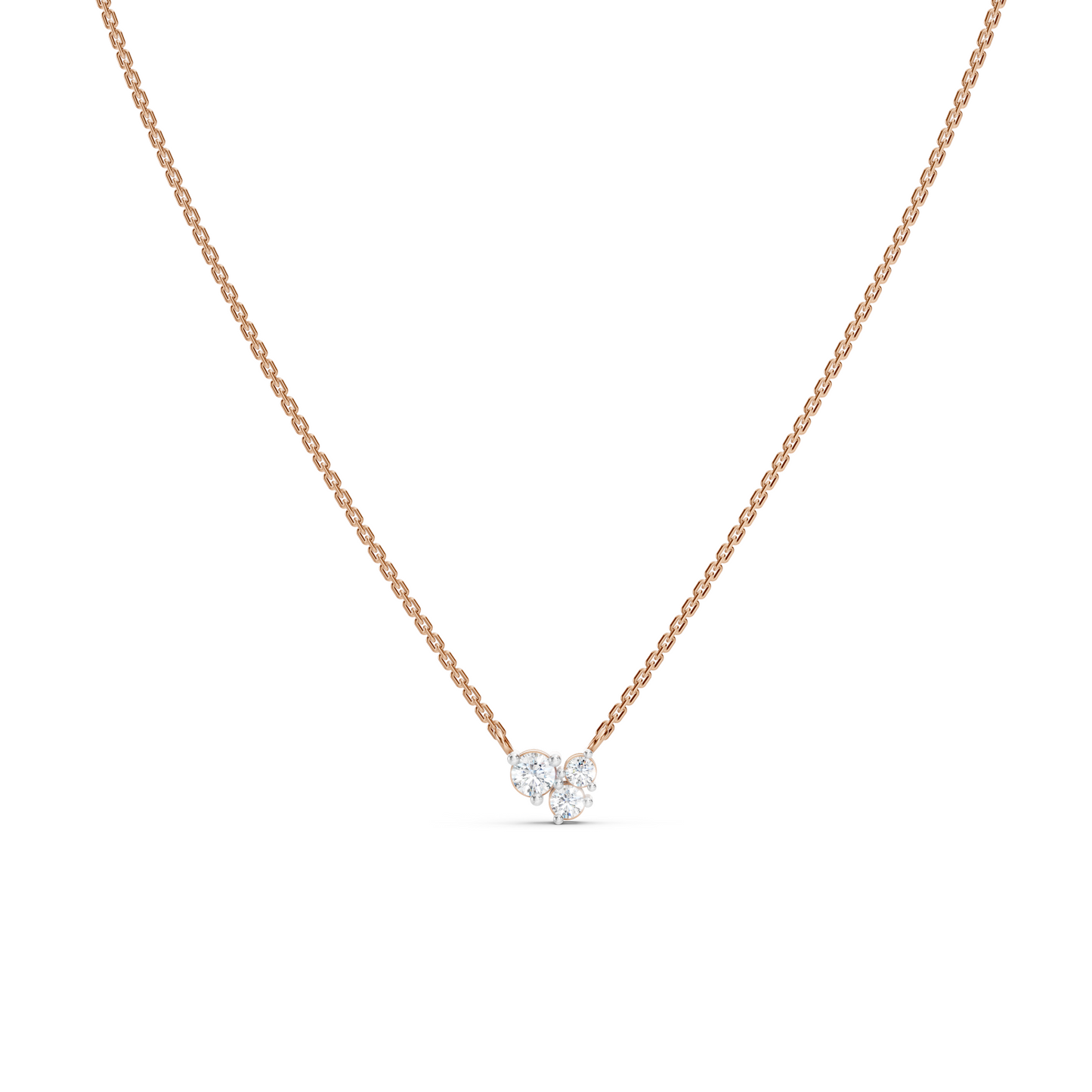 3 asymmetrical Diamond necklace