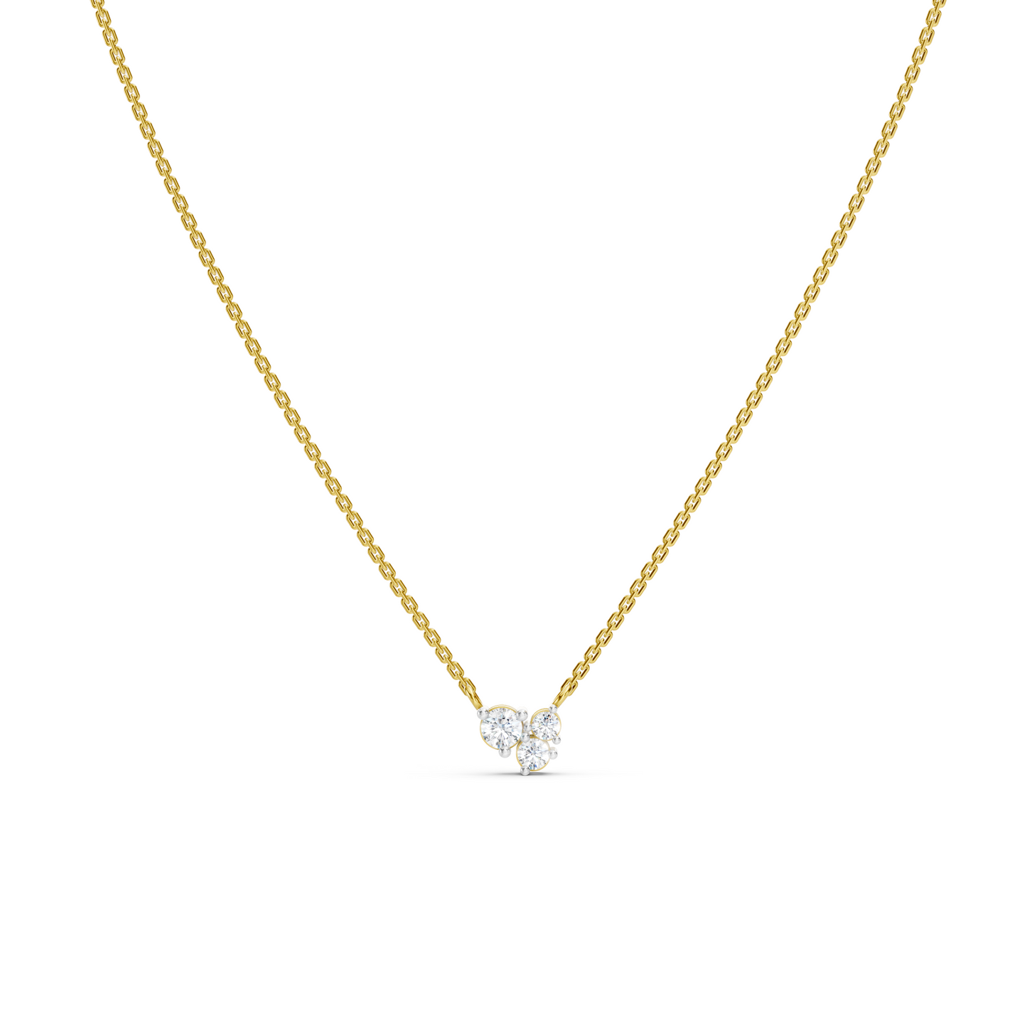 3 asymmetrical Diamond necklace