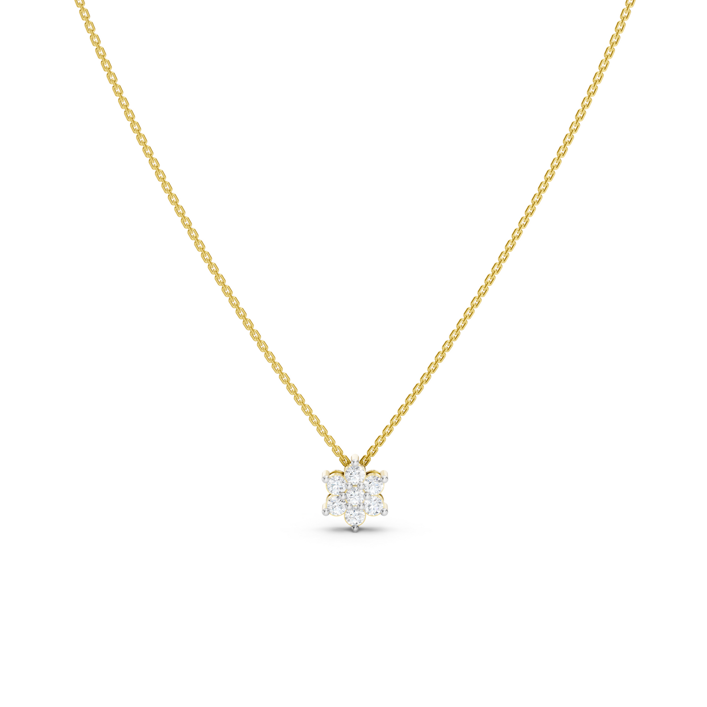 Collier délicat avec mini-fleurs