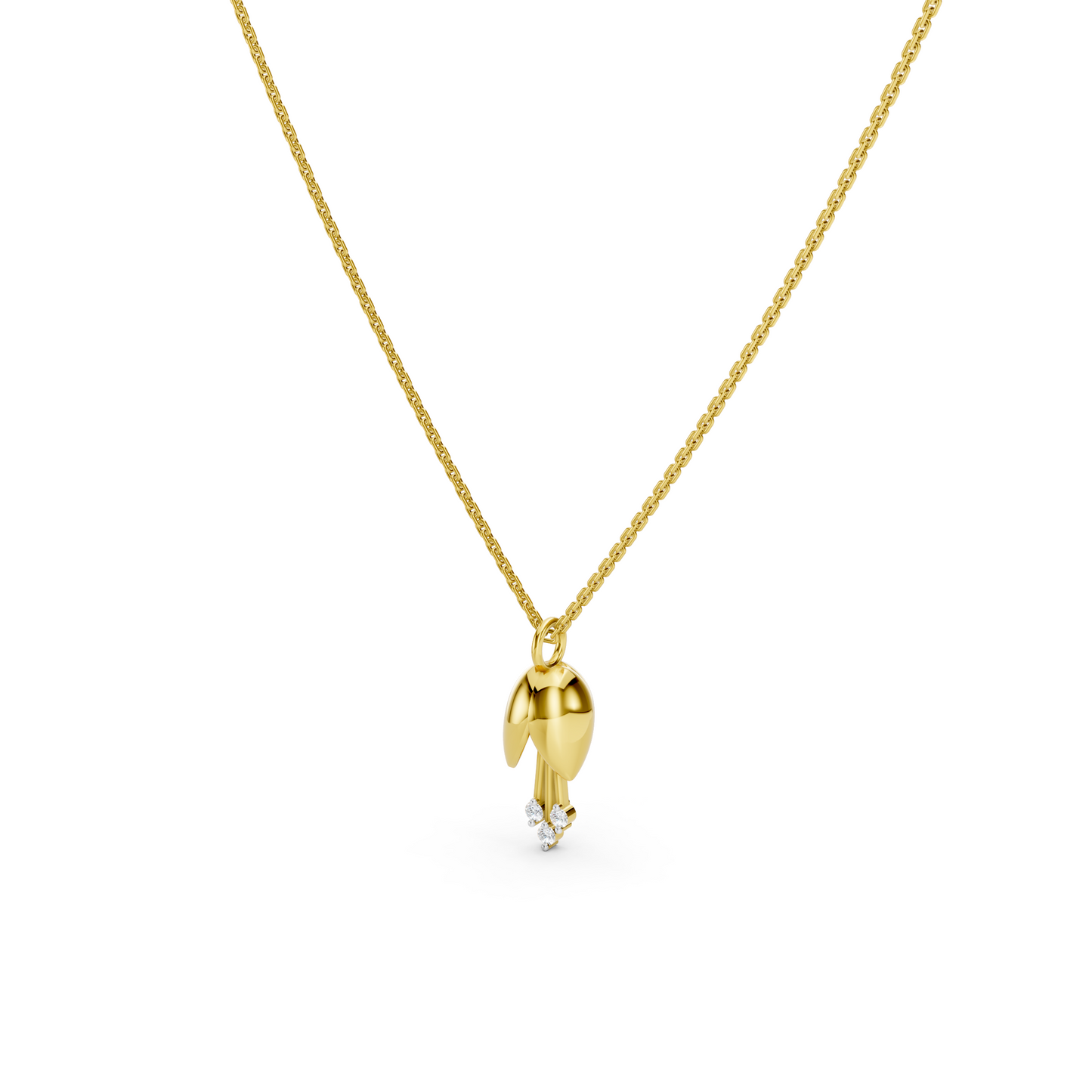 3 Diamond flower necklace