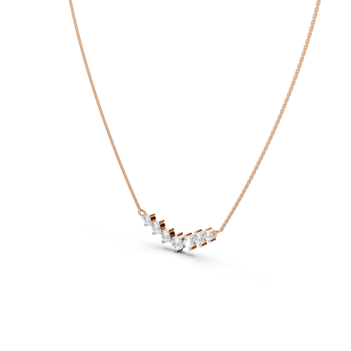 Dainty Curve Diamond Necklace