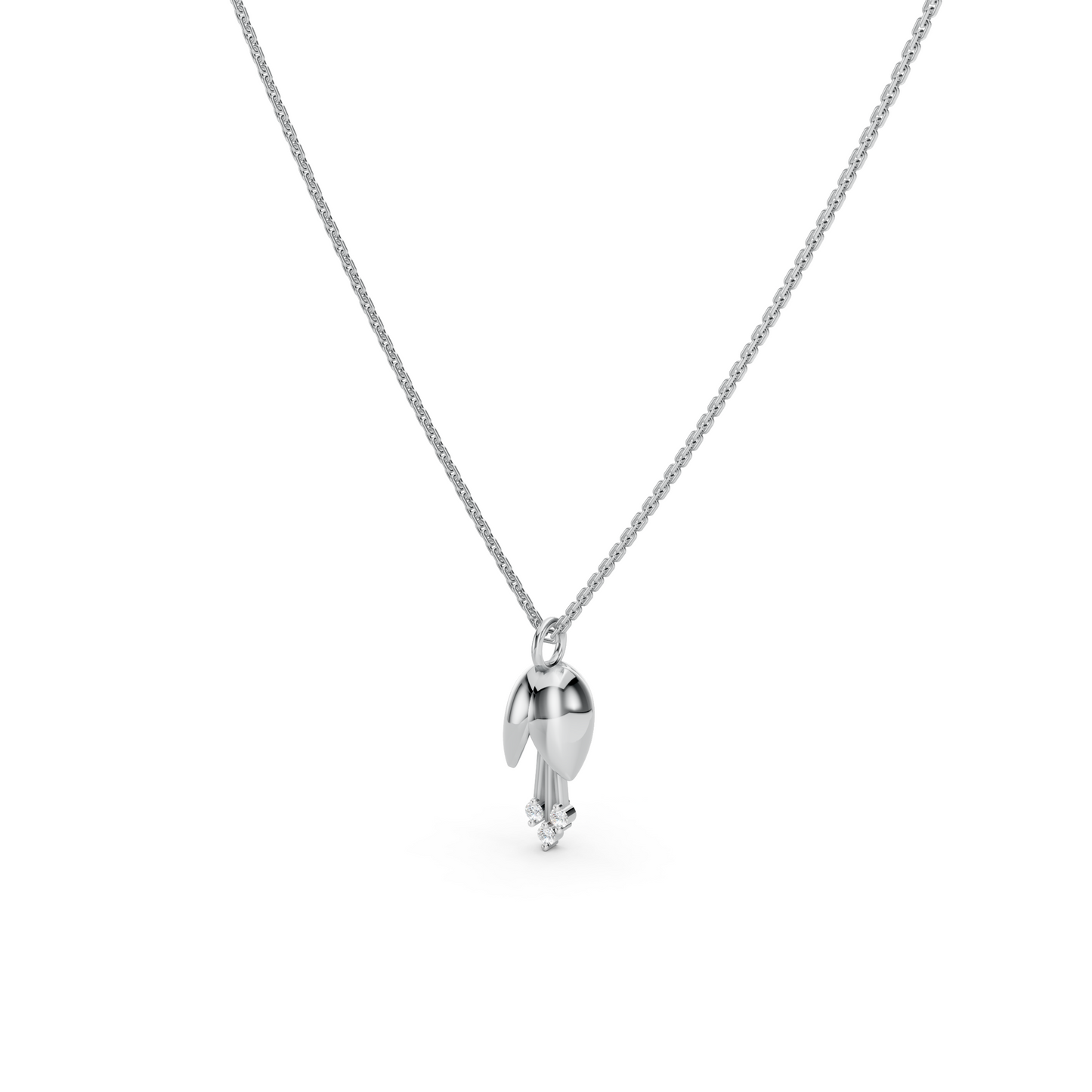 3 Diamond flower necklace