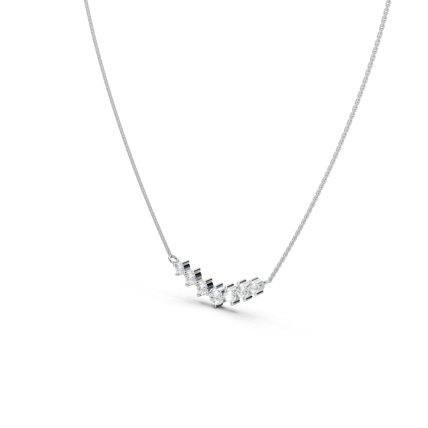 Dainty Curve Diamond Necklace