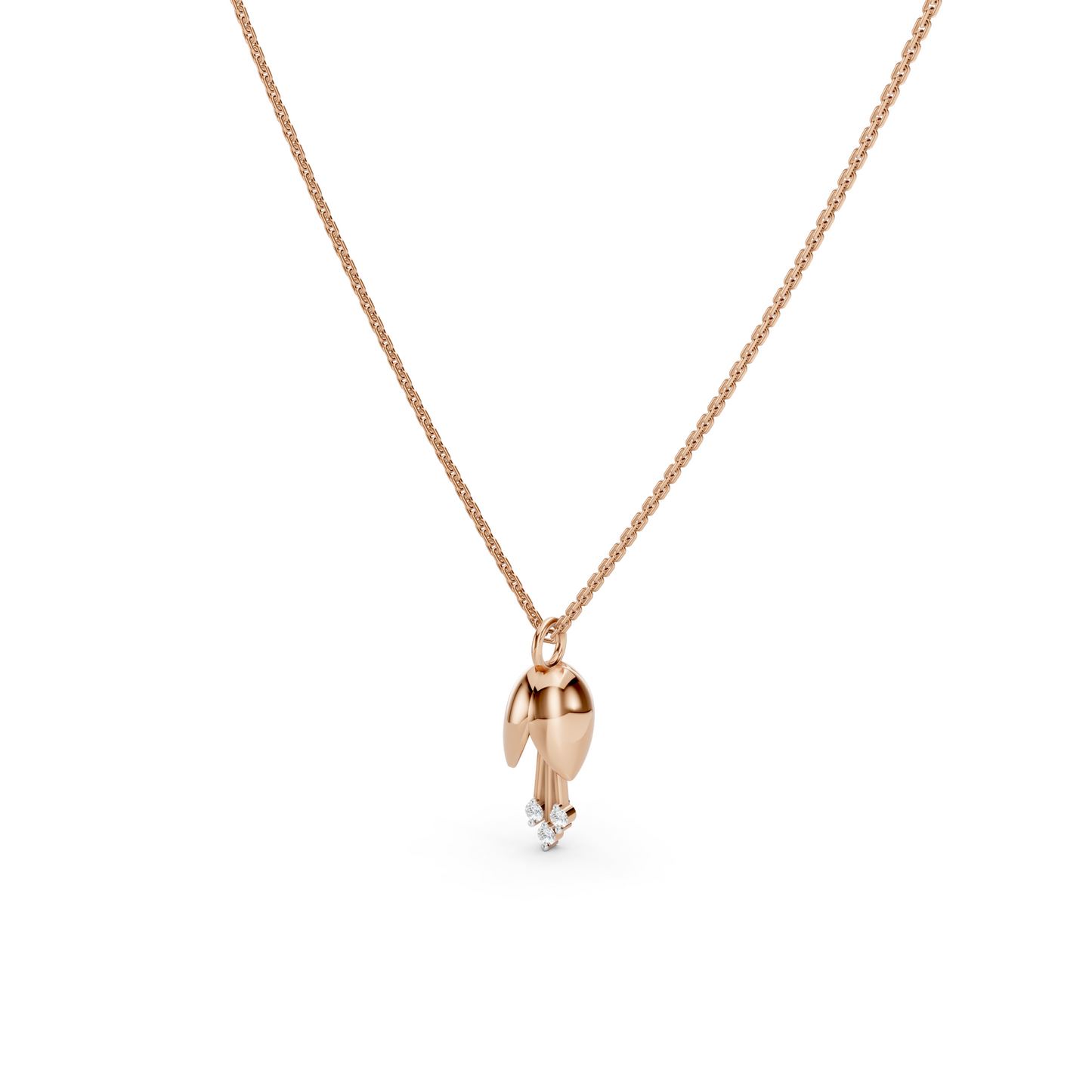 3 Diamond flower necklace
