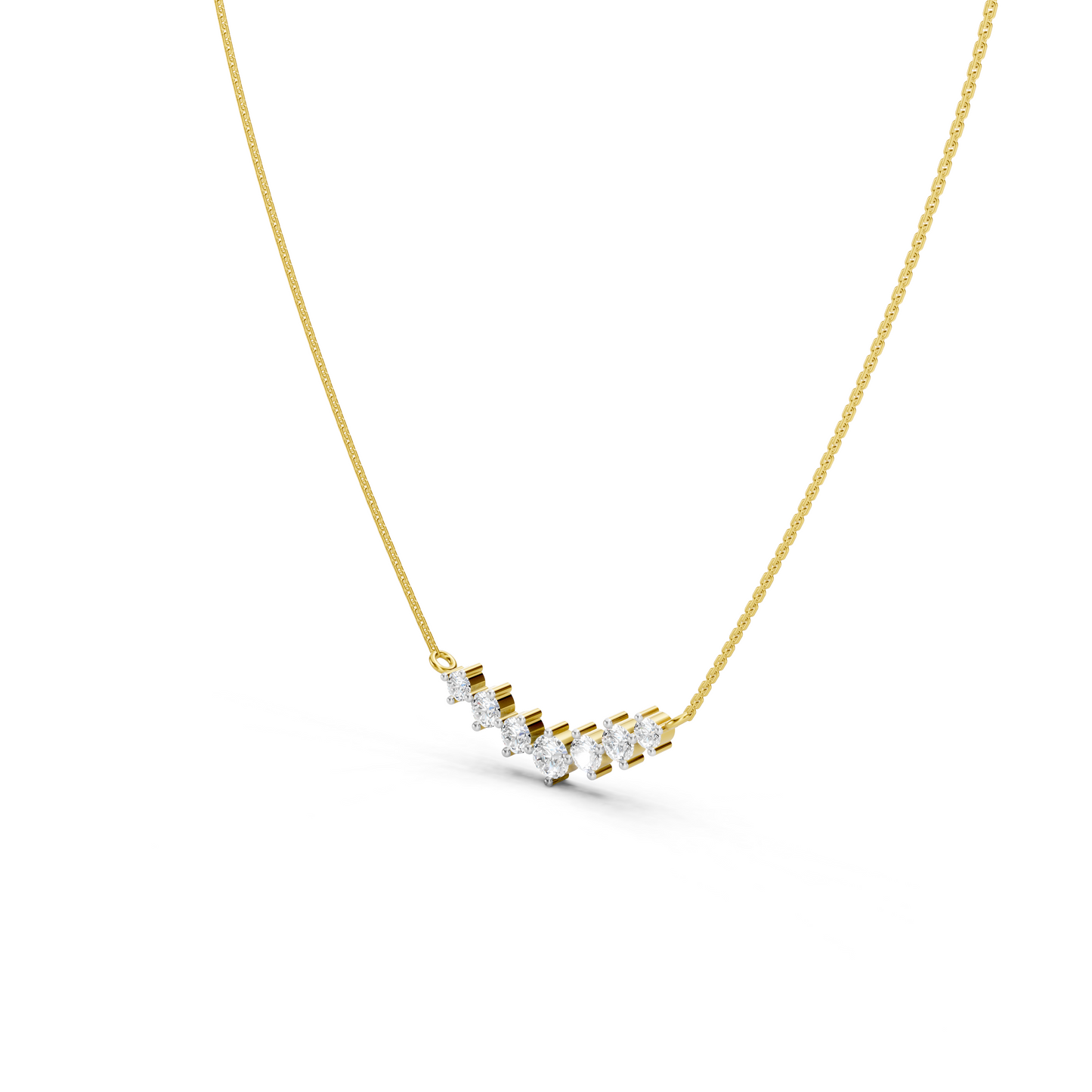 Dainty Curve Diamond Necklace