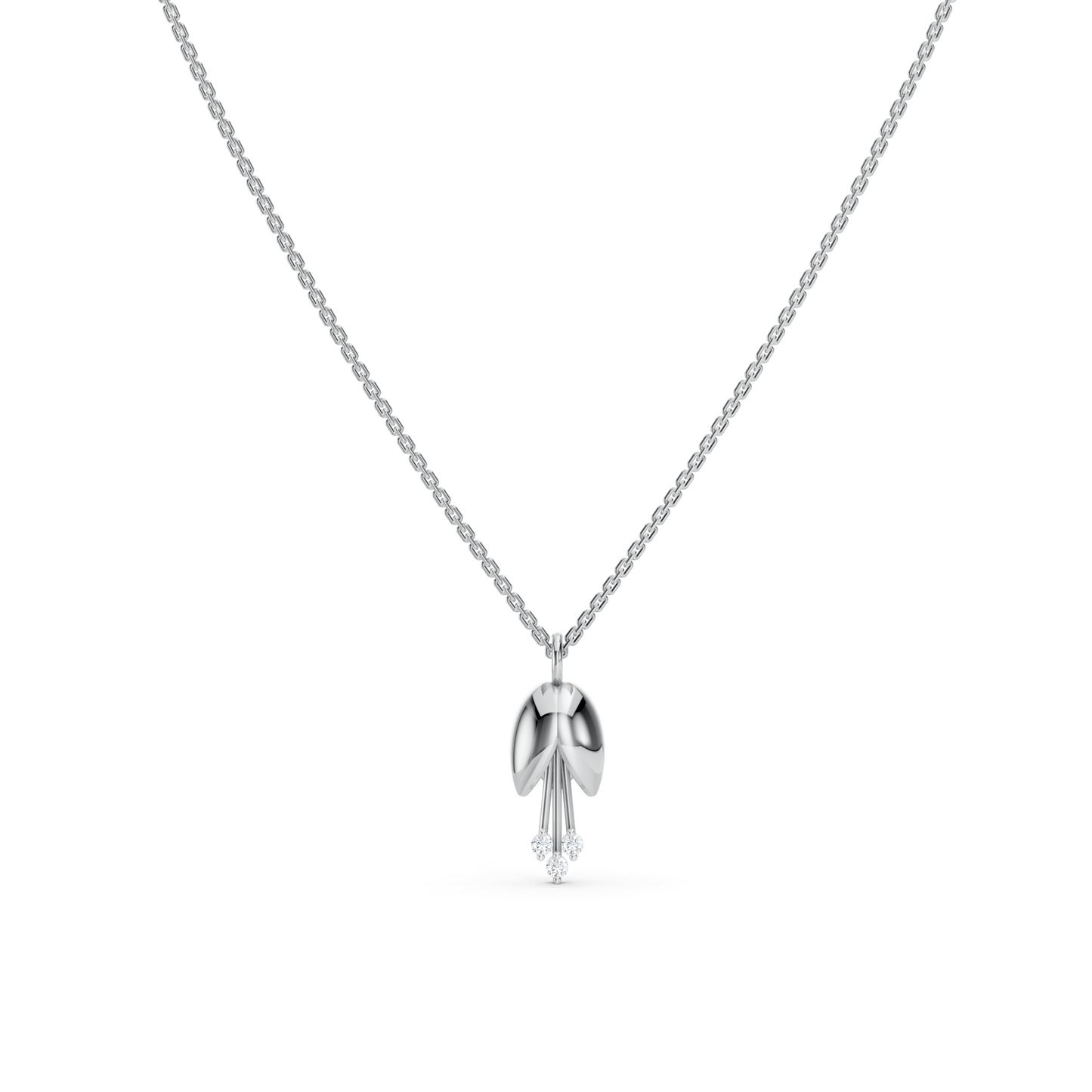3 Diamond flower necklace