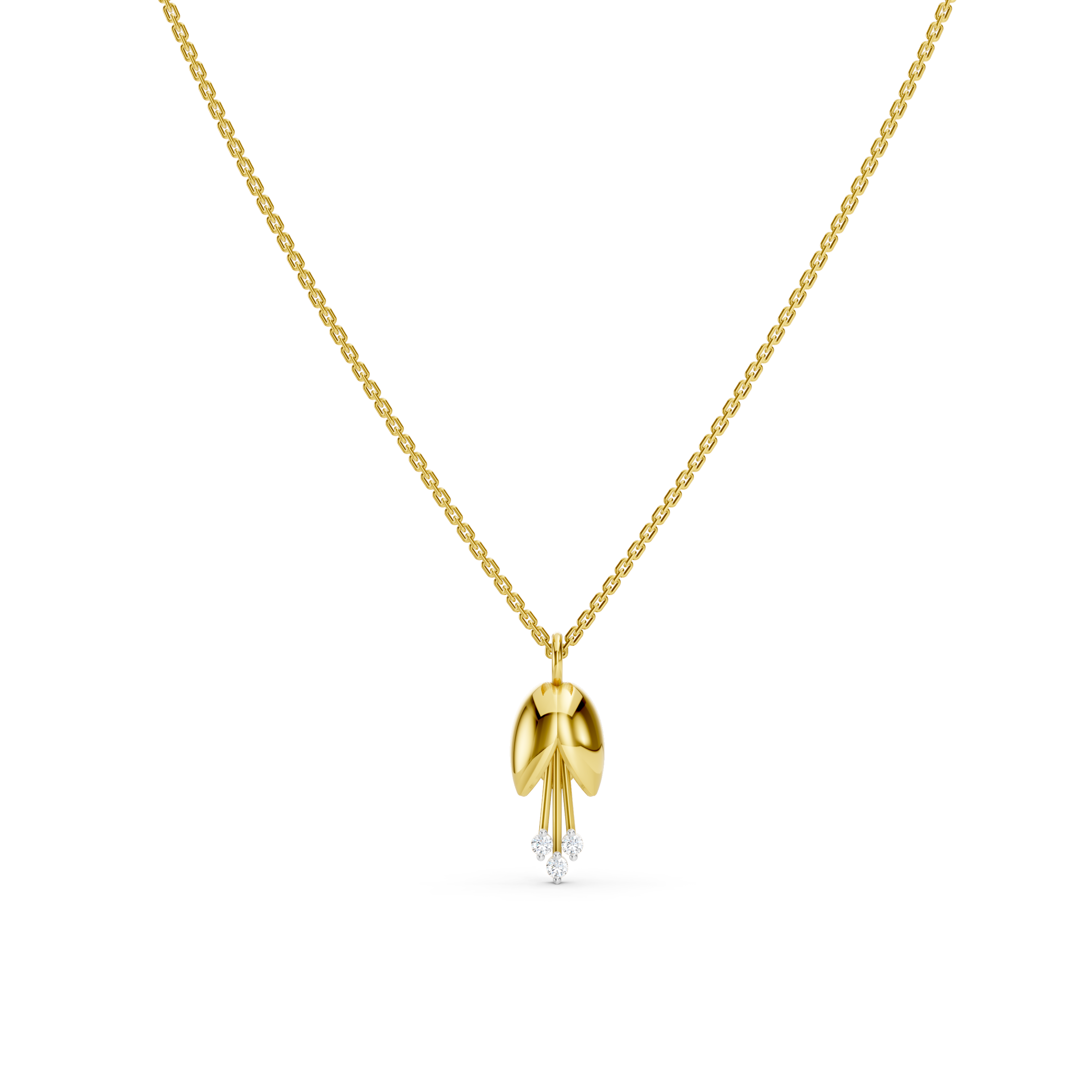 3 Diamond flower necklace