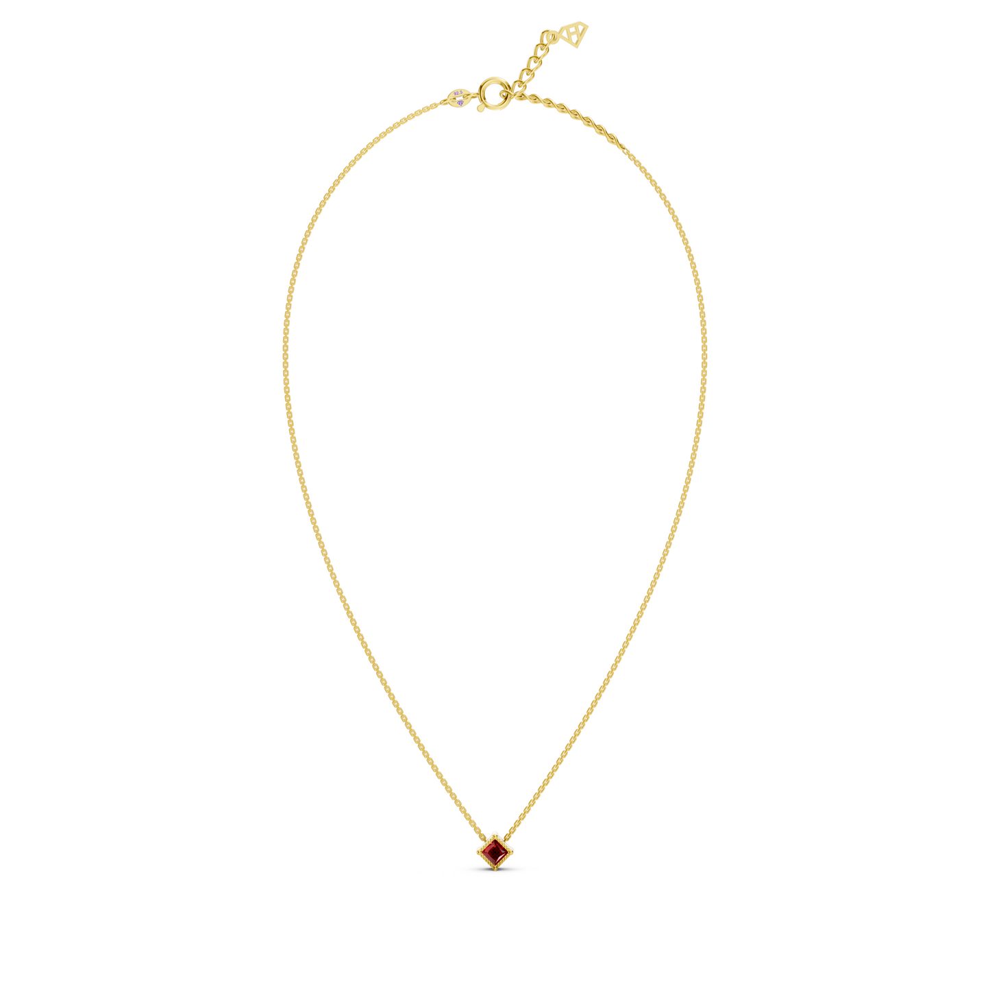 Dainty Pink Gemstone Necklace