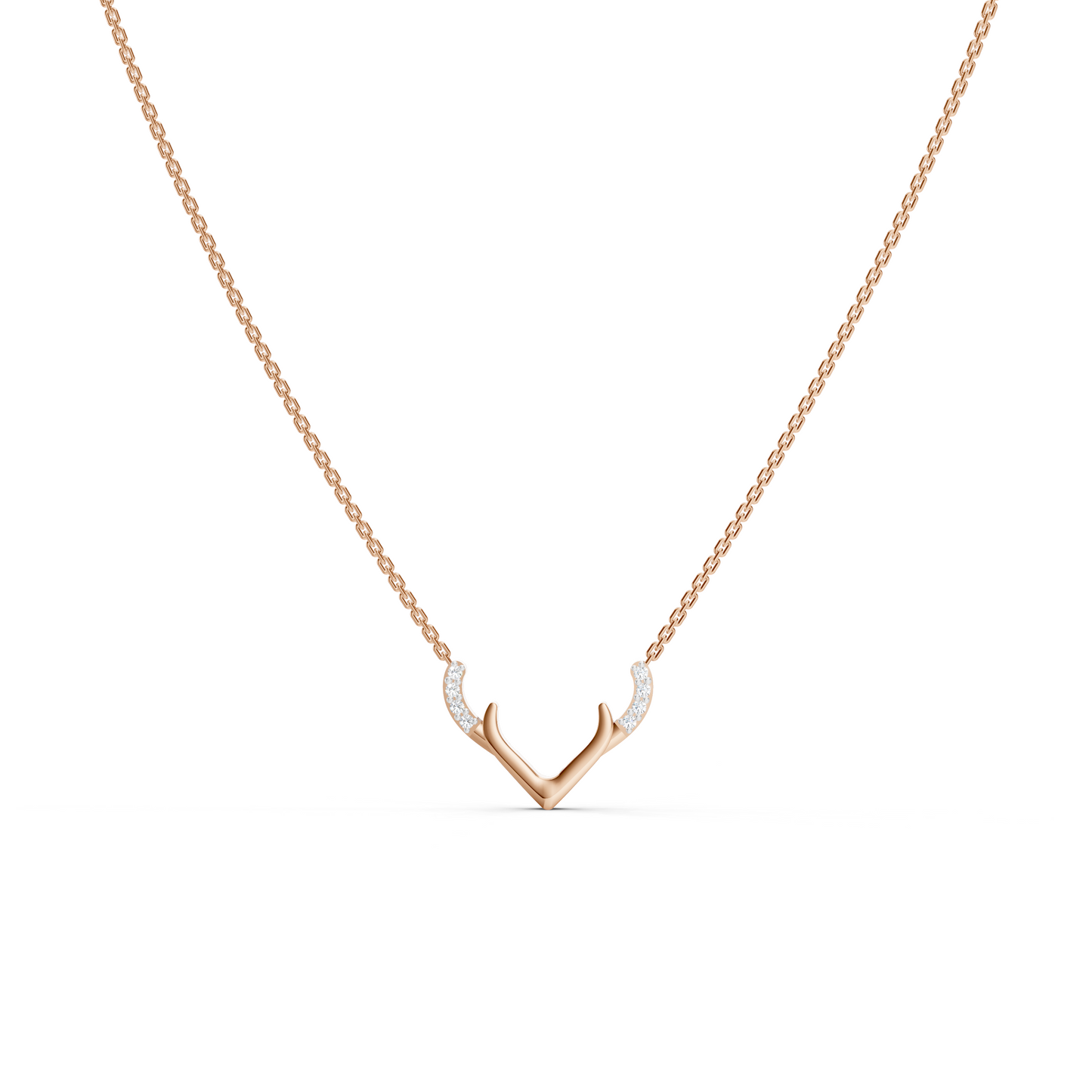 Diamond Antler Necklace