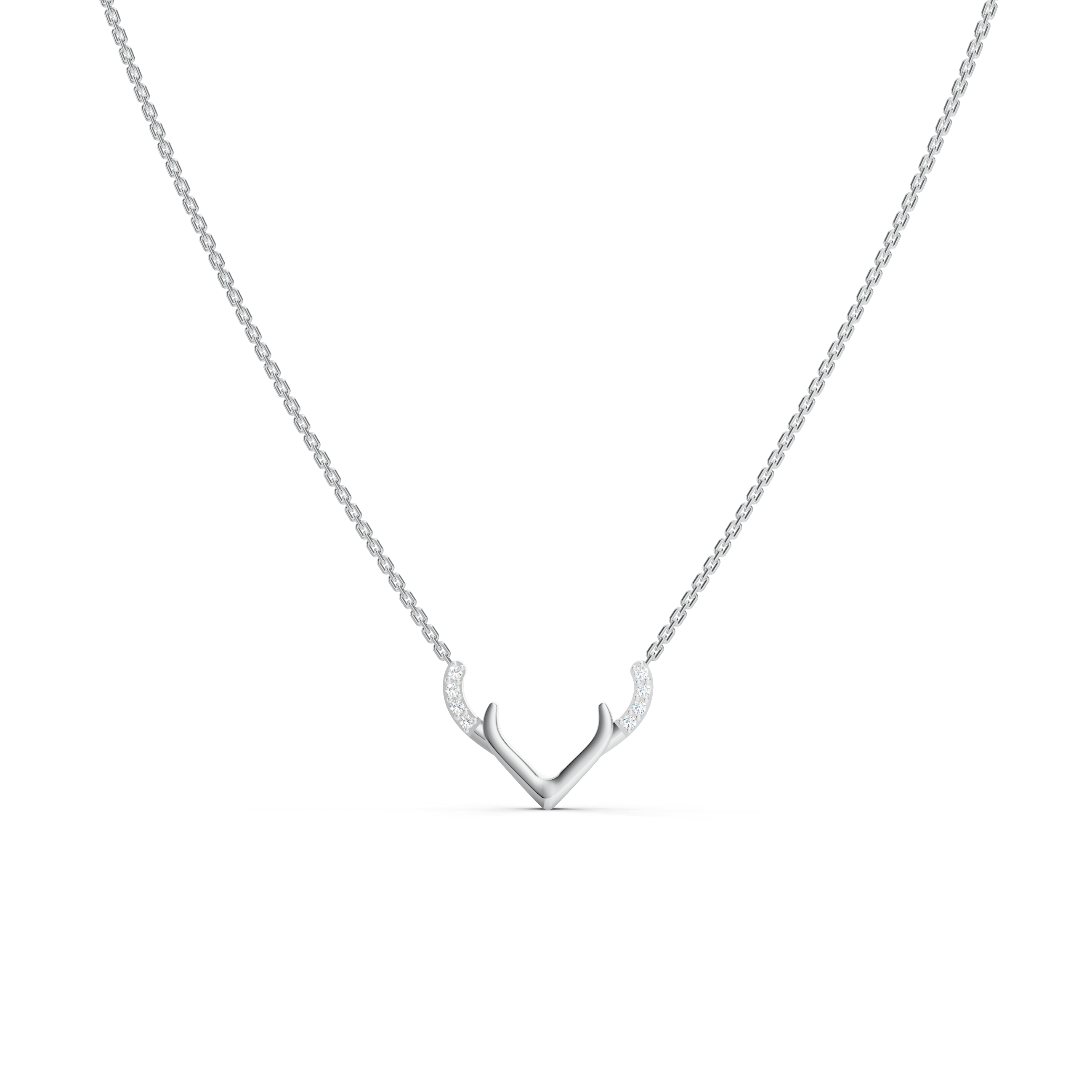 Diamond Antler Necklace
