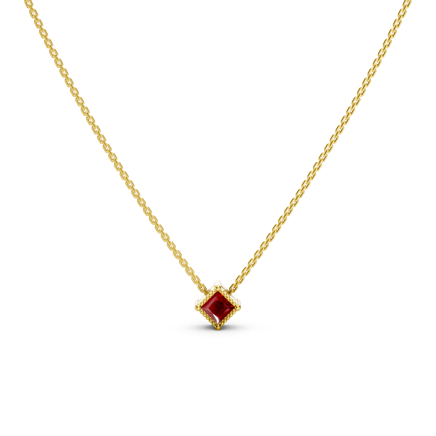 Dainty Pink Gemstone Necklace