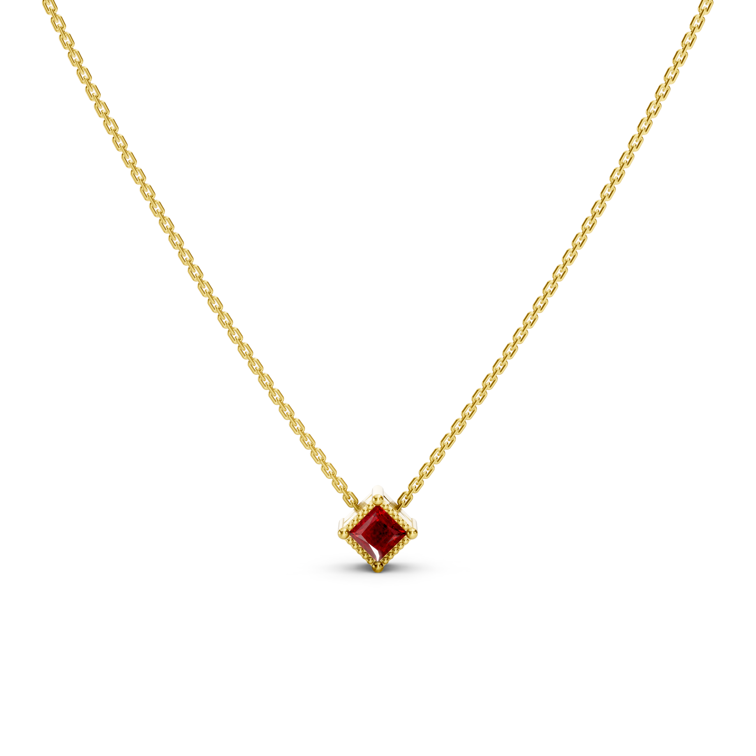 Dainty Pink Gemstone Necklace